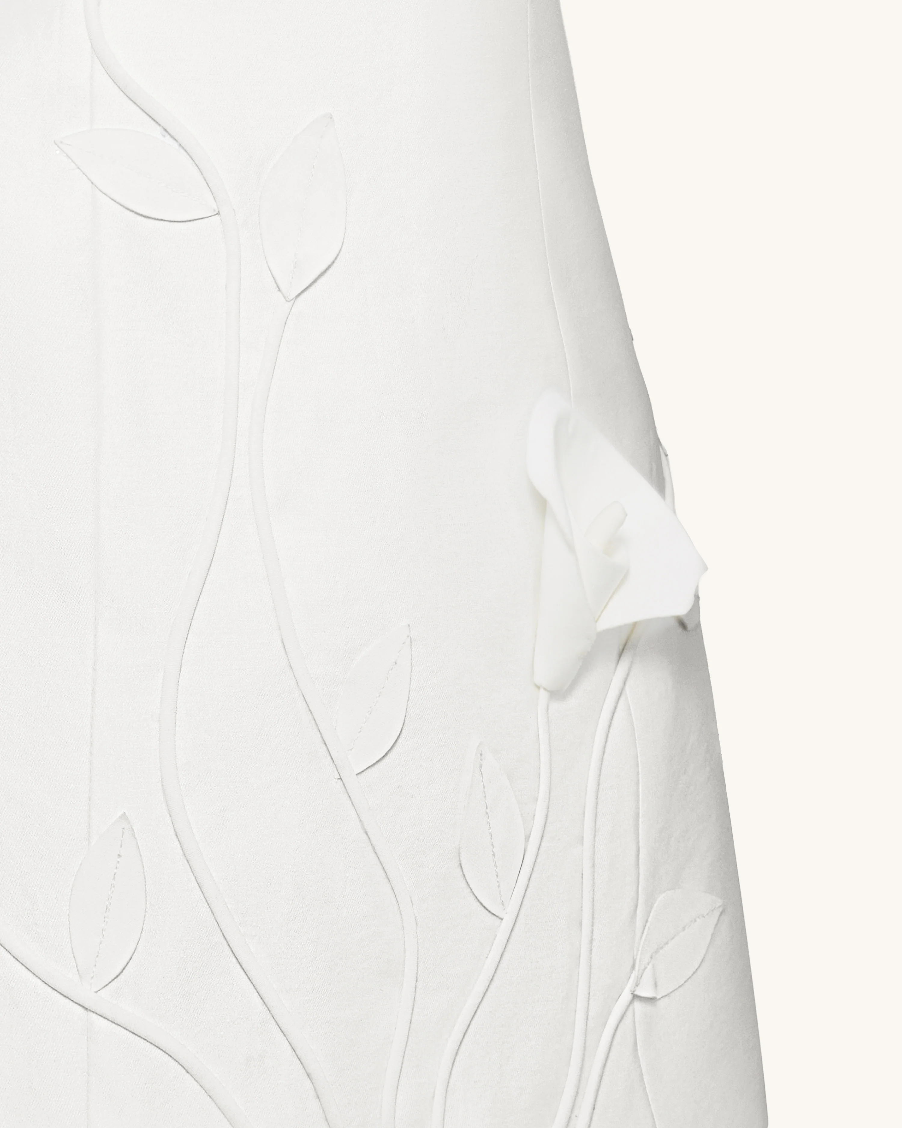 3D Vine Floral Strapless Mini Dress - White - Image 5