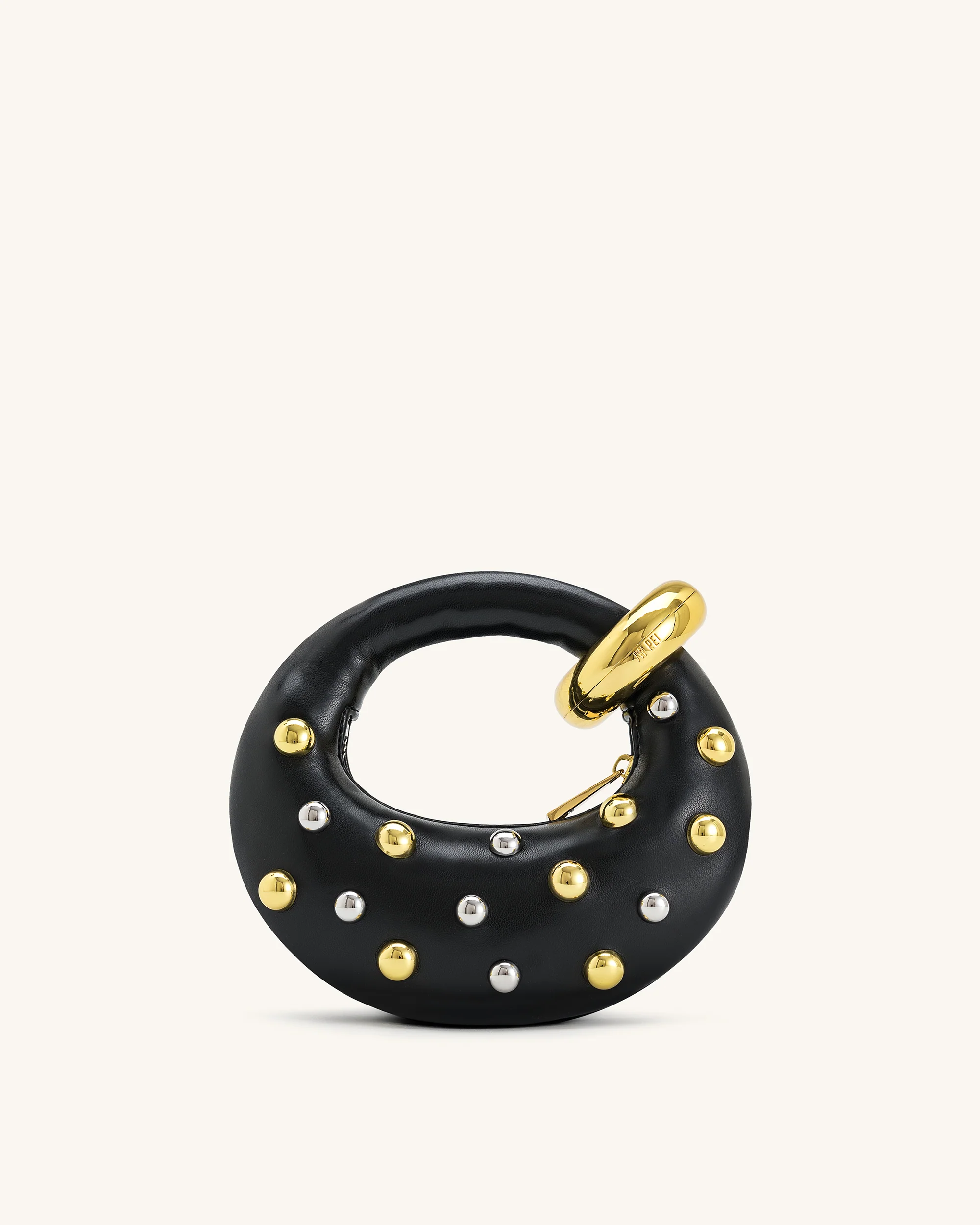 Abacus Studded Mini Top Handle Bag - Black - Image 3