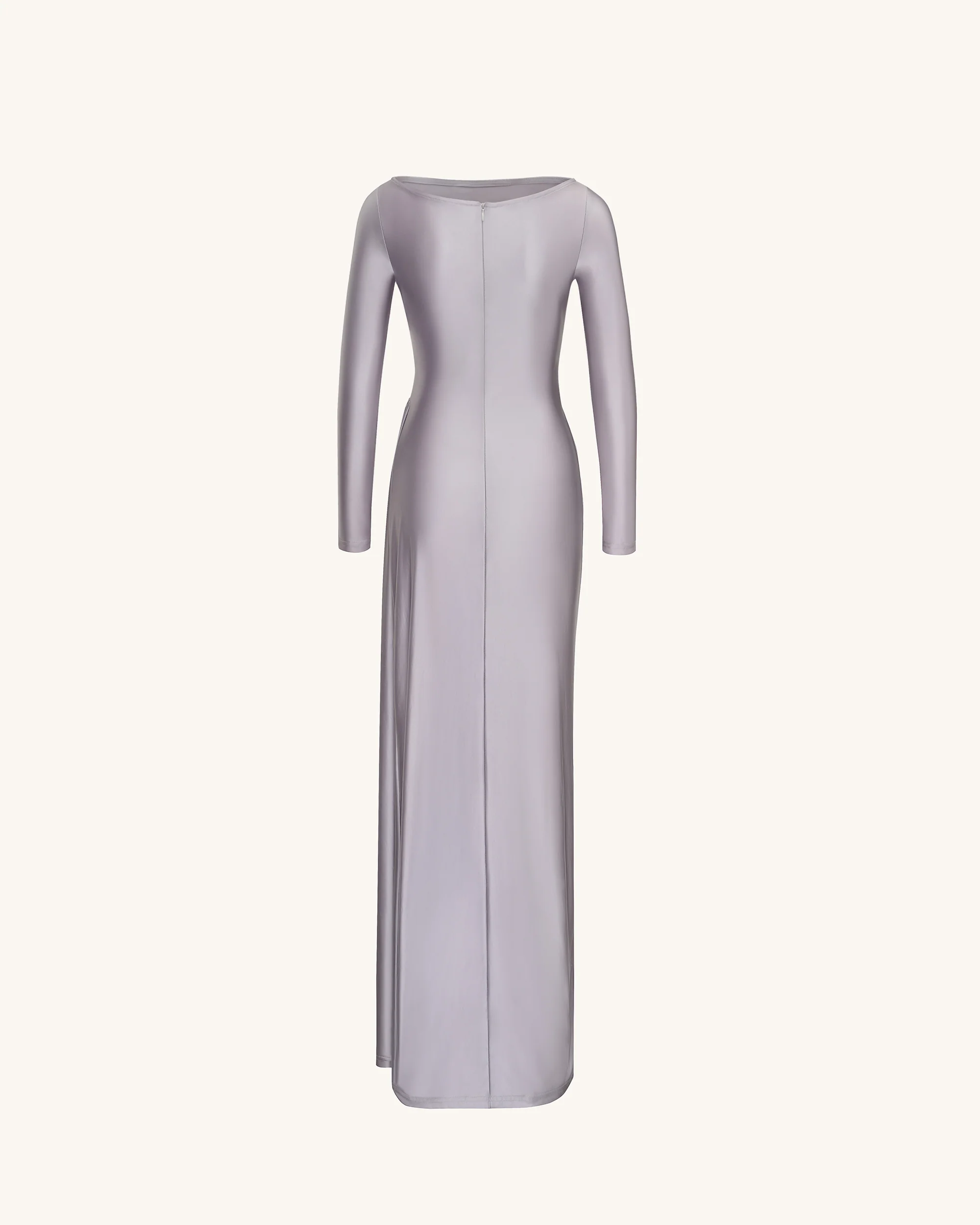 Amara Metallic Ruched Dress - Silver - Image 5
