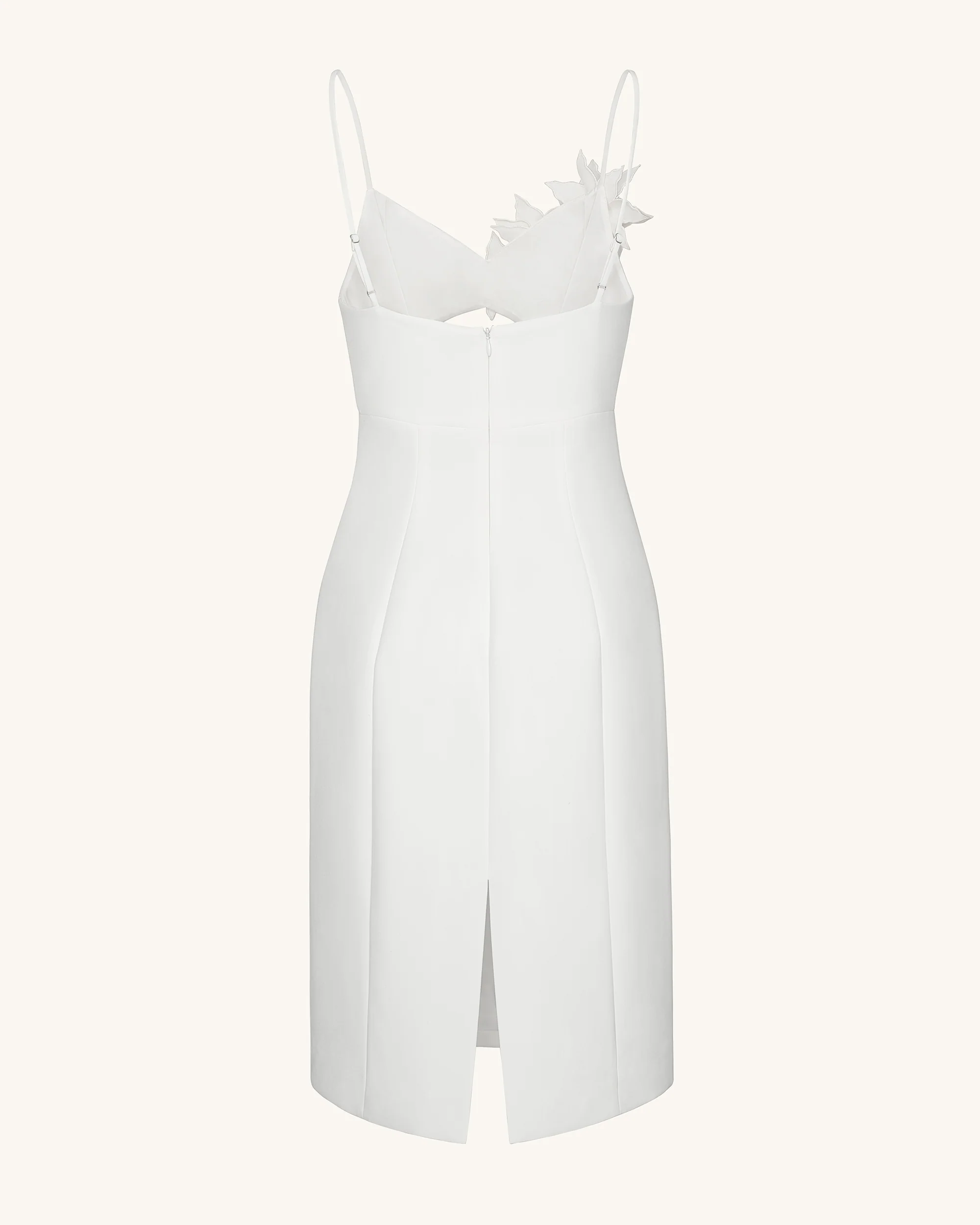 Bloom-Cut Contour Dress - White - Image 5