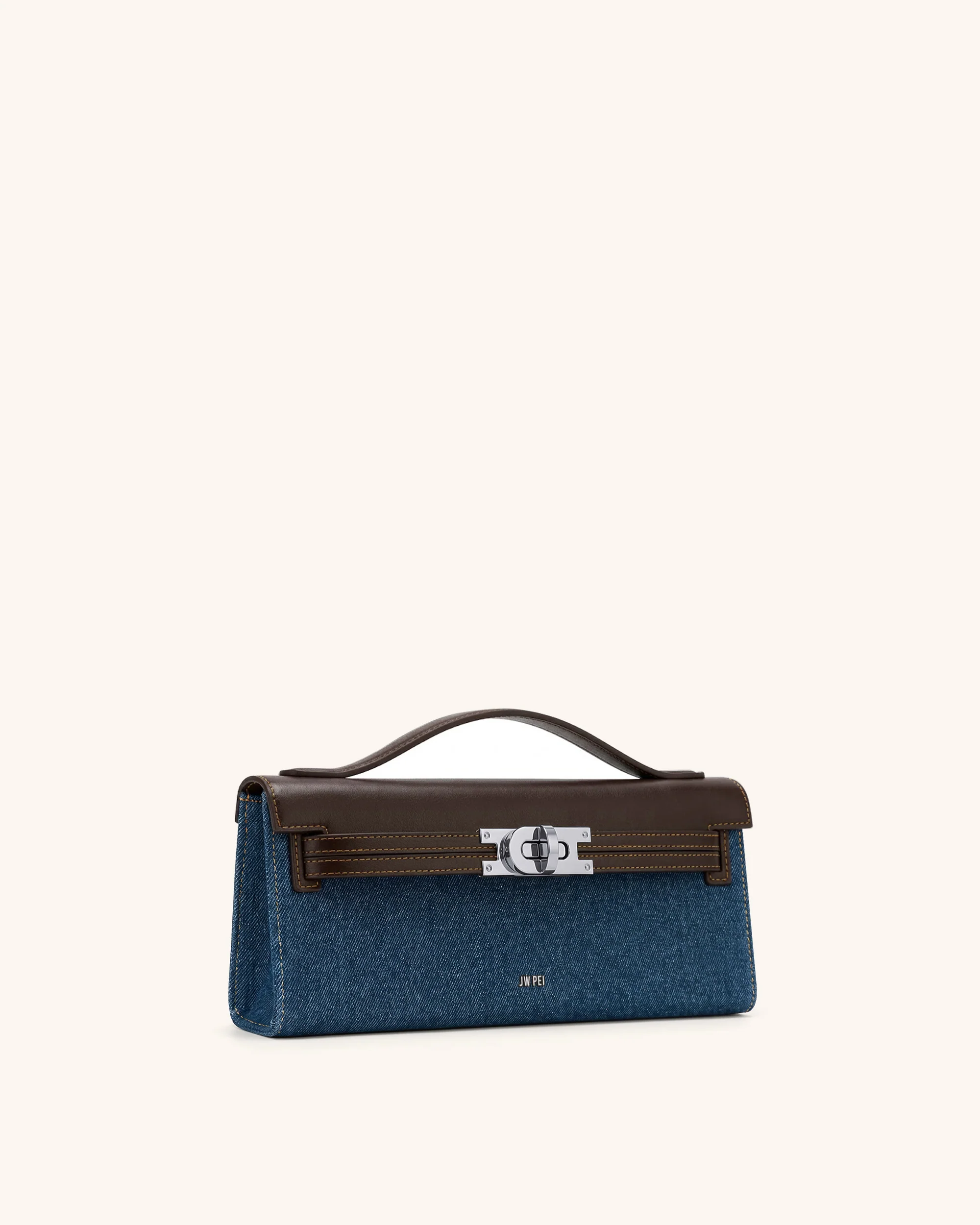 Bria Structured Top Handle Bag - BLue Denim - Image 2