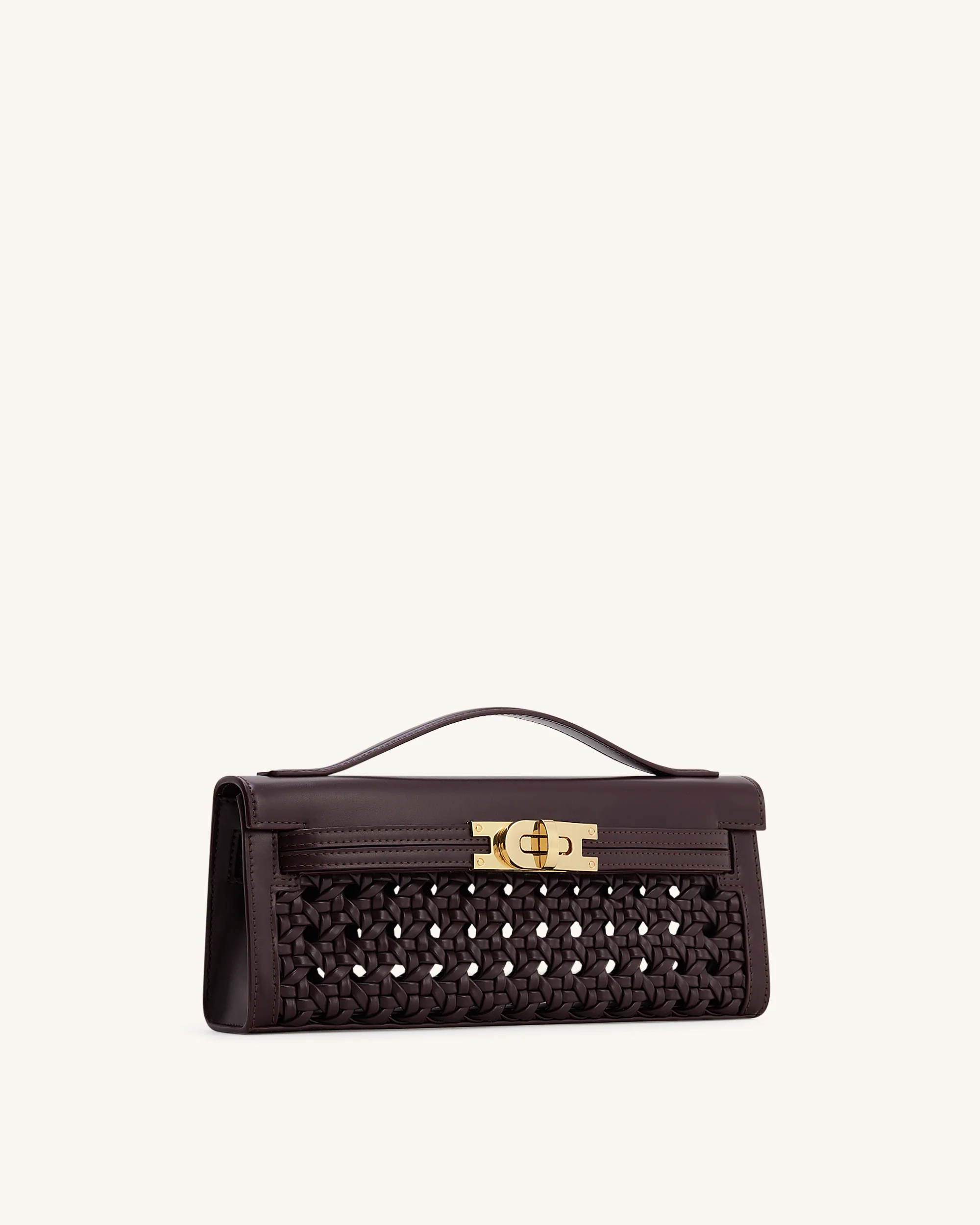 Bria Structured Top Handle Bag - Dark Red - Image 2