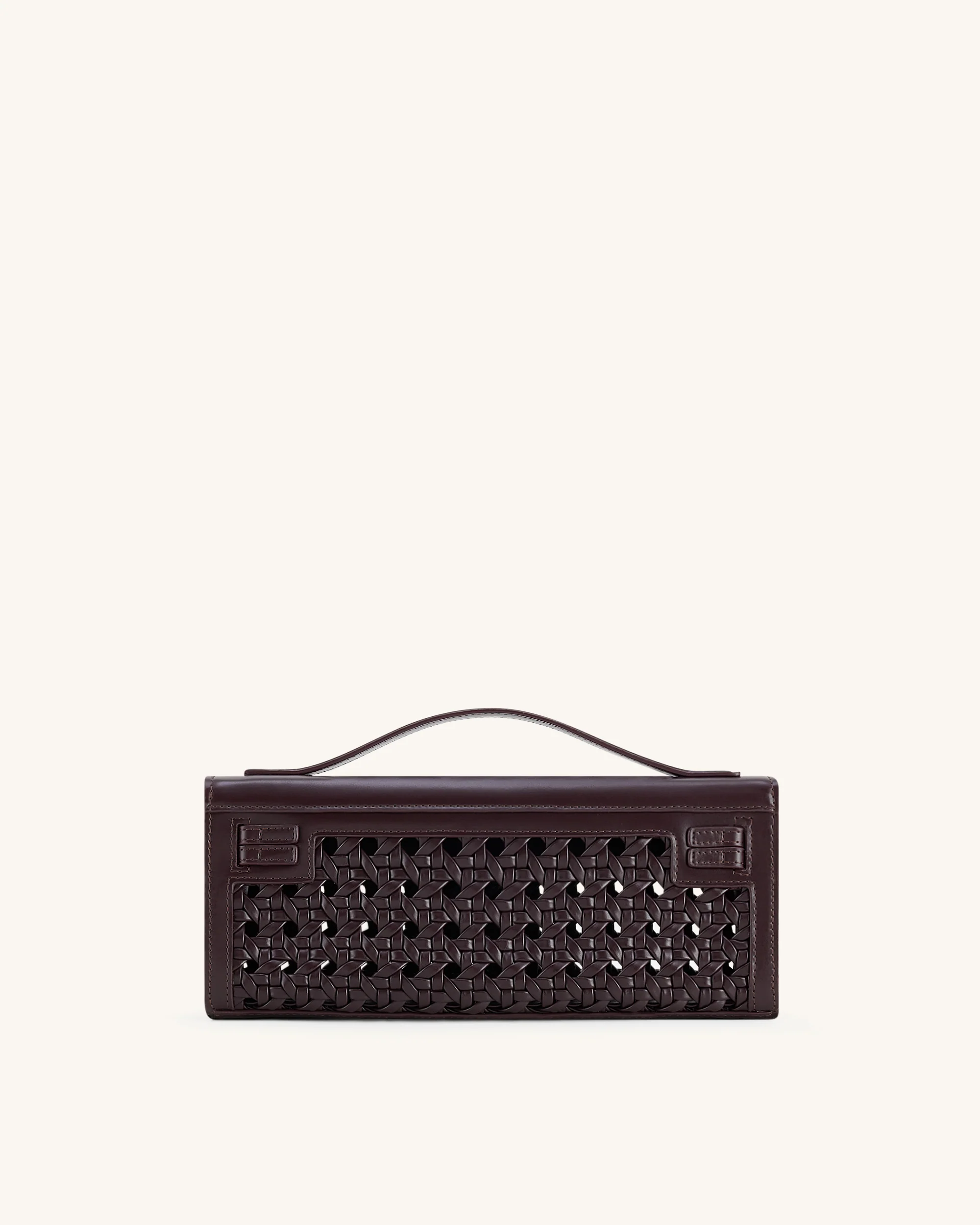 Bria Structured Top Handle Bag - Dark Red - Image 3