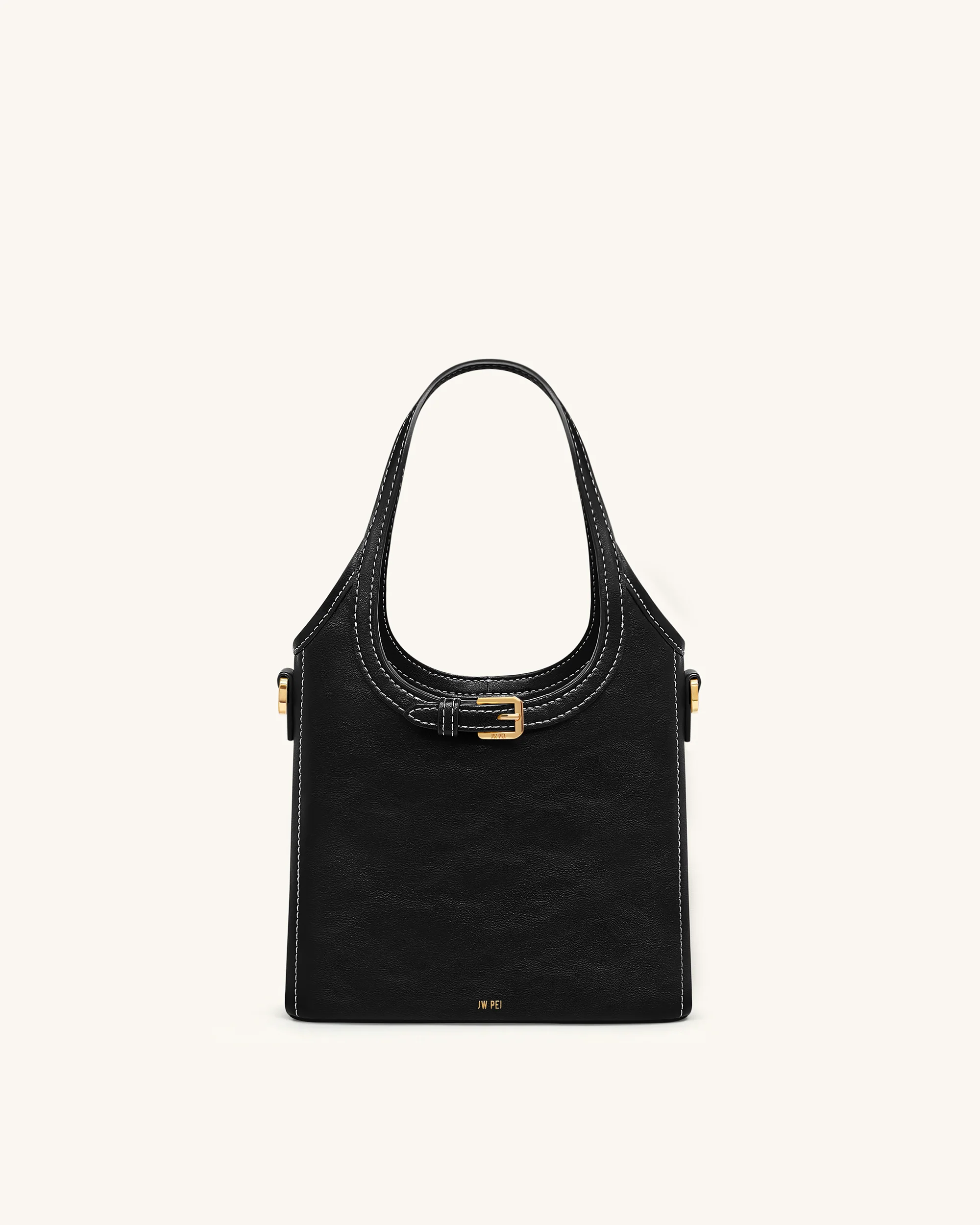 Brooke Mini Belted Embellished Top Handle Bag - Black