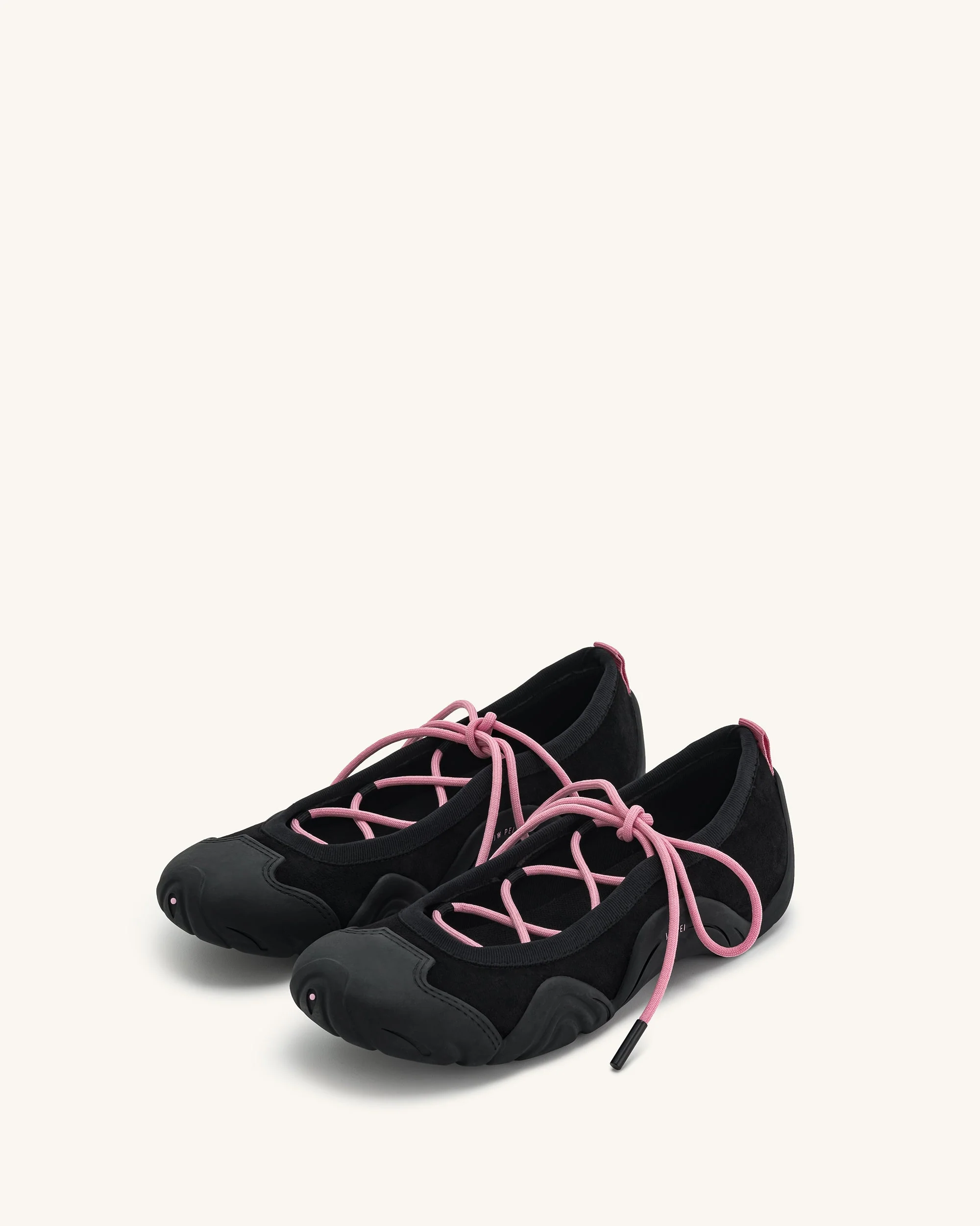 Caitlin Lace-up Ballerina Sneakers  - Black - Image 2