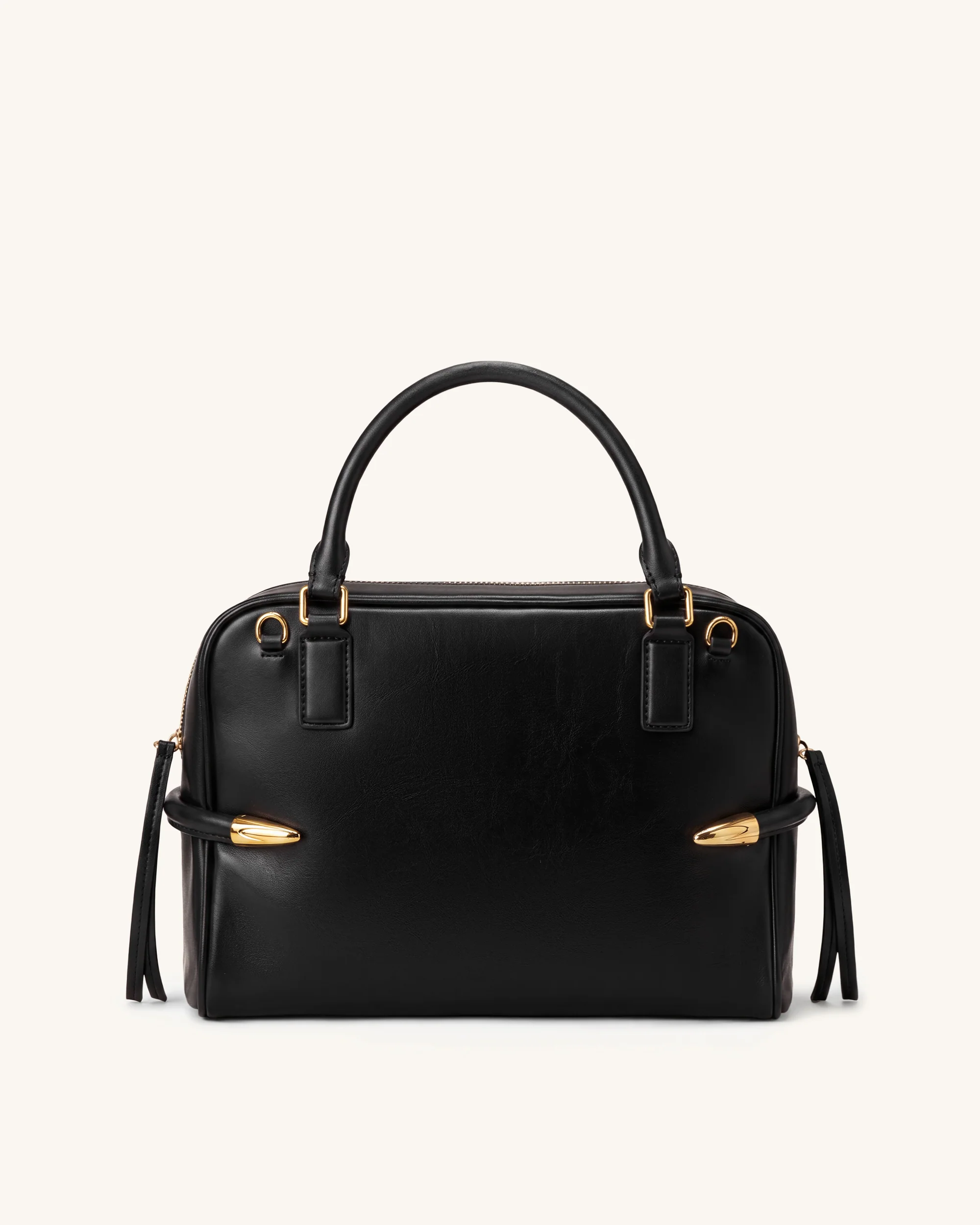 Callie Tusk Detail Shoulder Bag - Black - Image 4