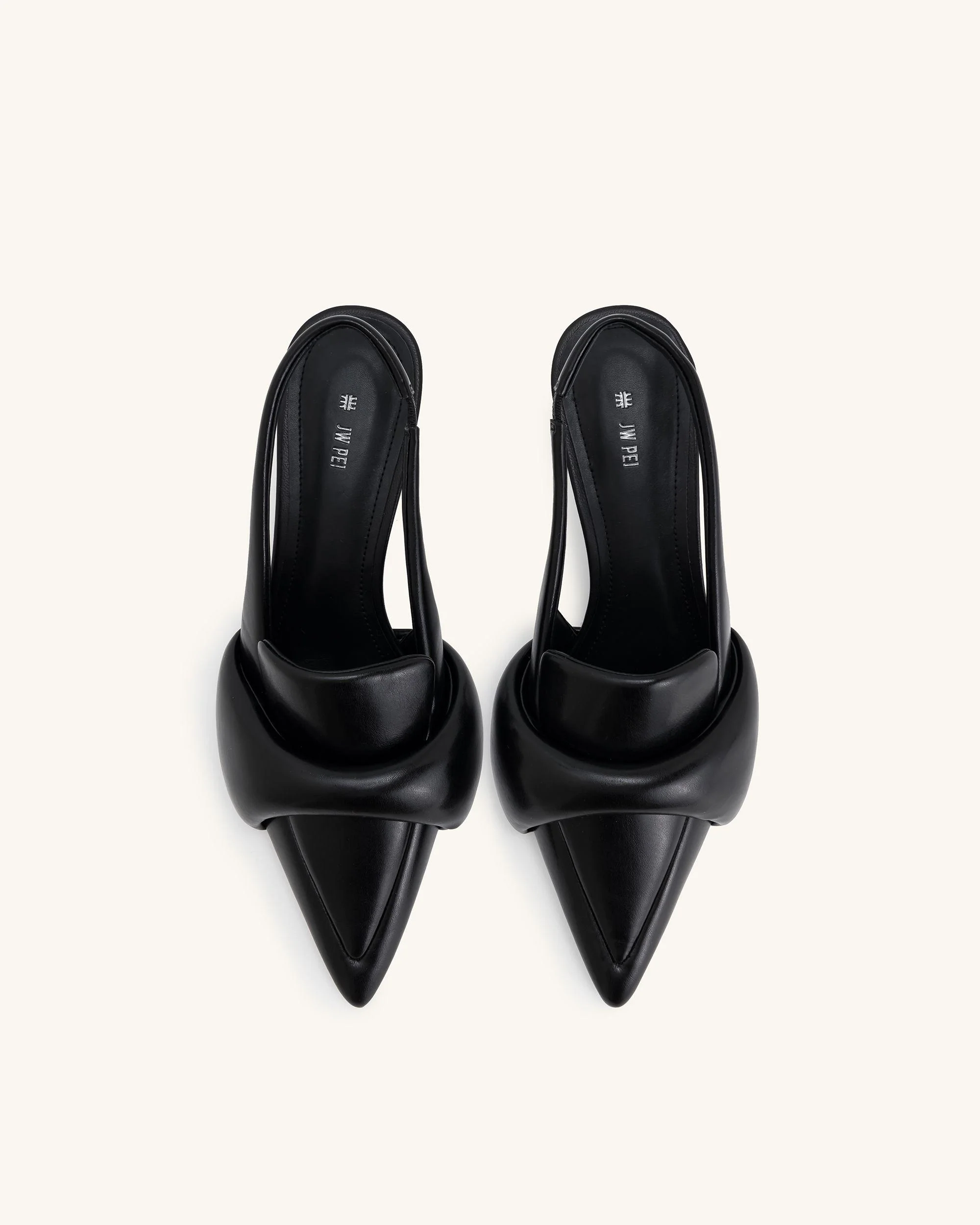 Carla Soft Padded Kitten Heel Pumps - Black - Image 4