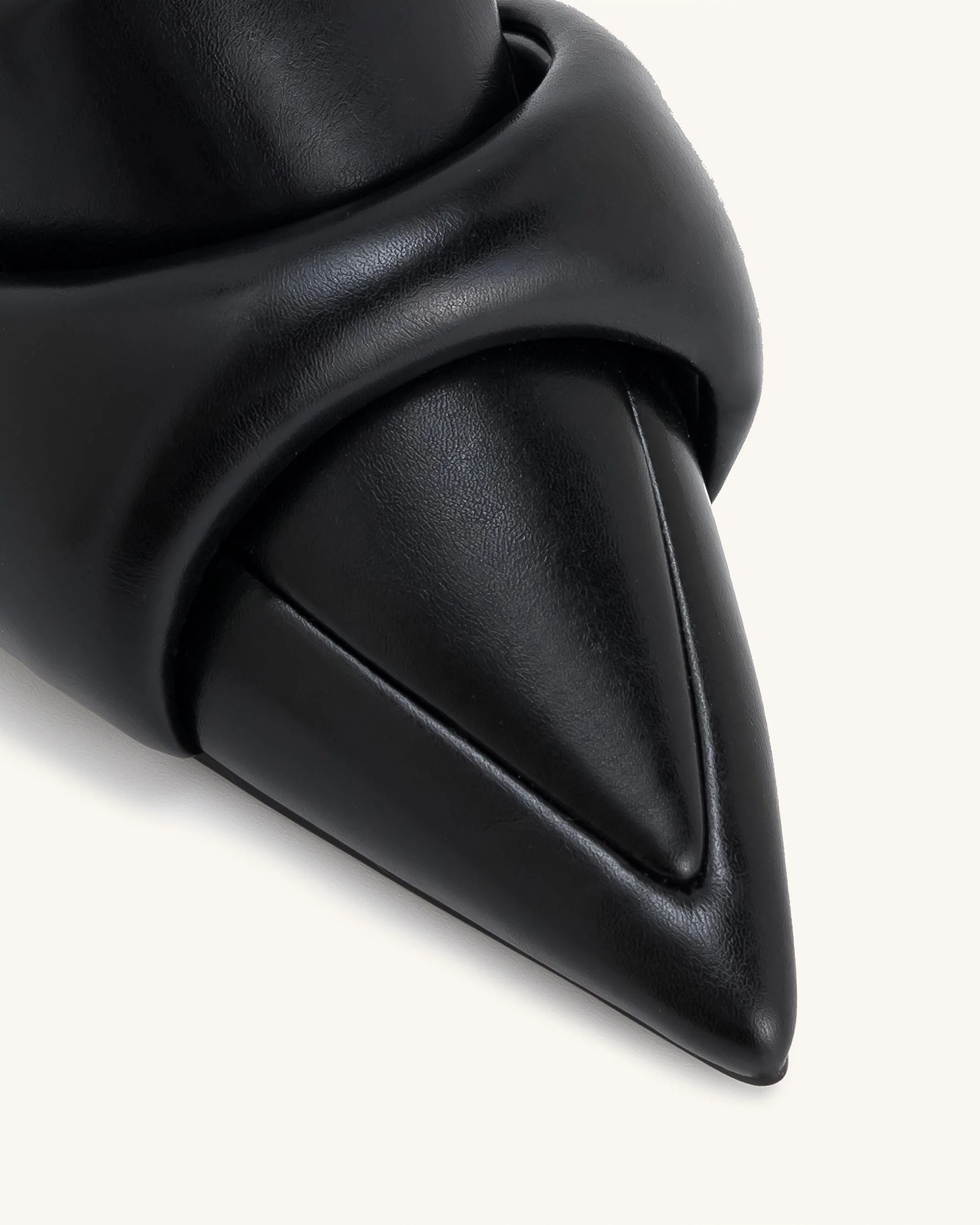Carla Soft Padded Kitten Heel Pumps - Black - Image 6