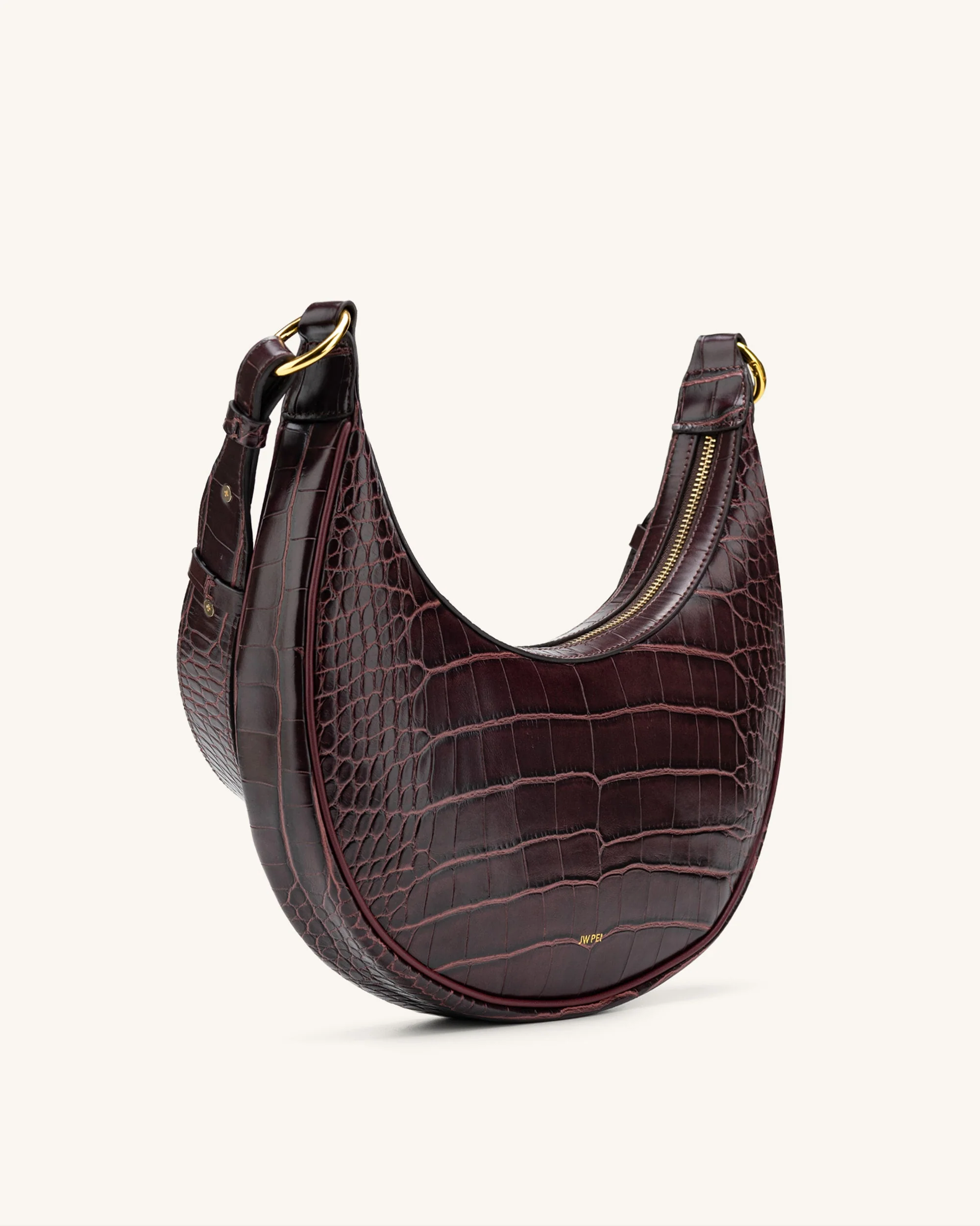 Carly Saddle Bag - Brown Croc - Image 3