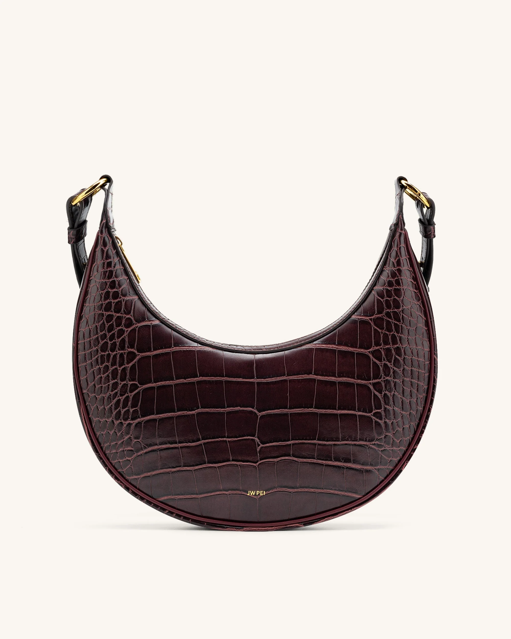 Carly Saddle Bag - Brown Croc - Image 4