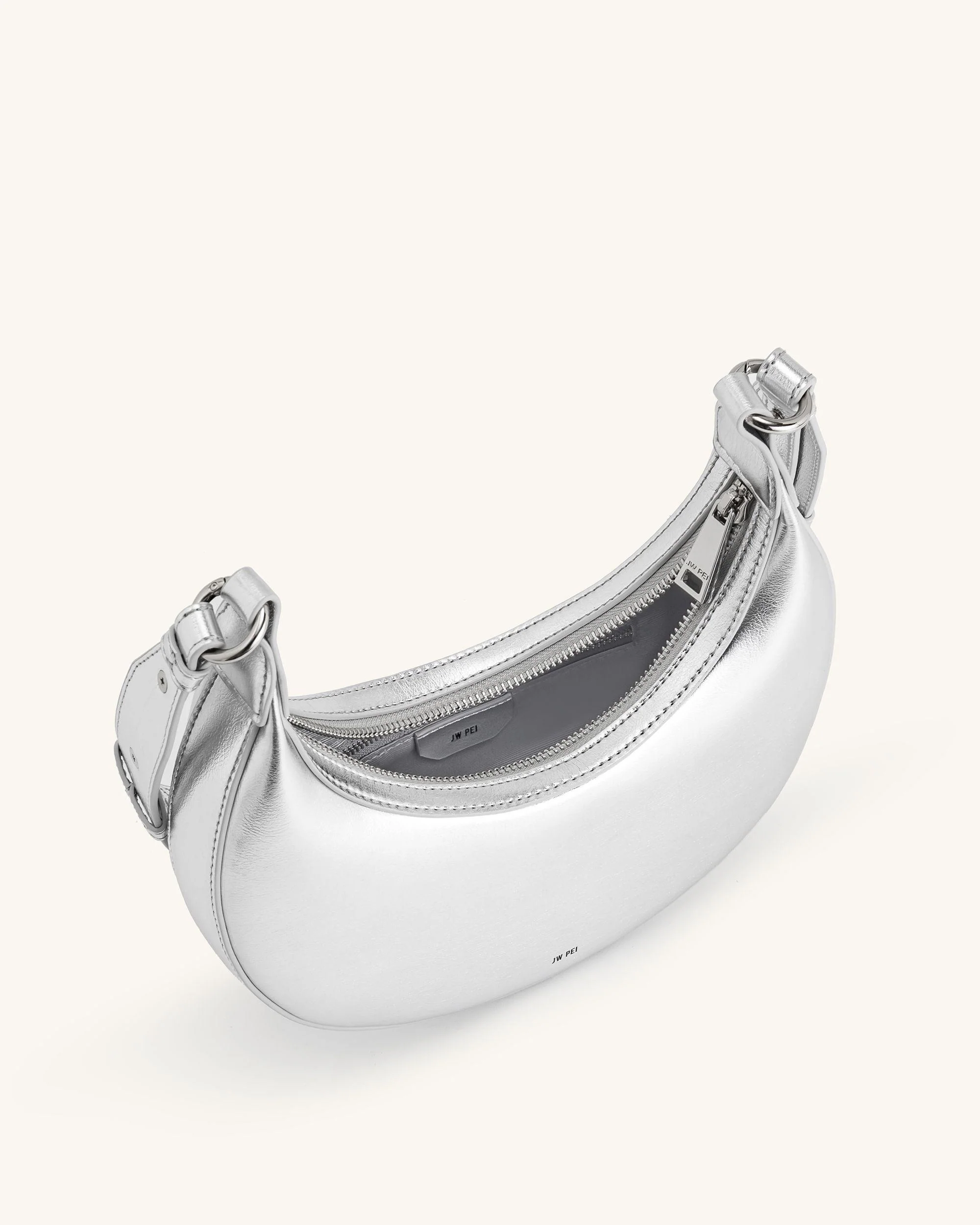 Carly Medium Shoulder Bag - Silver - Image 4