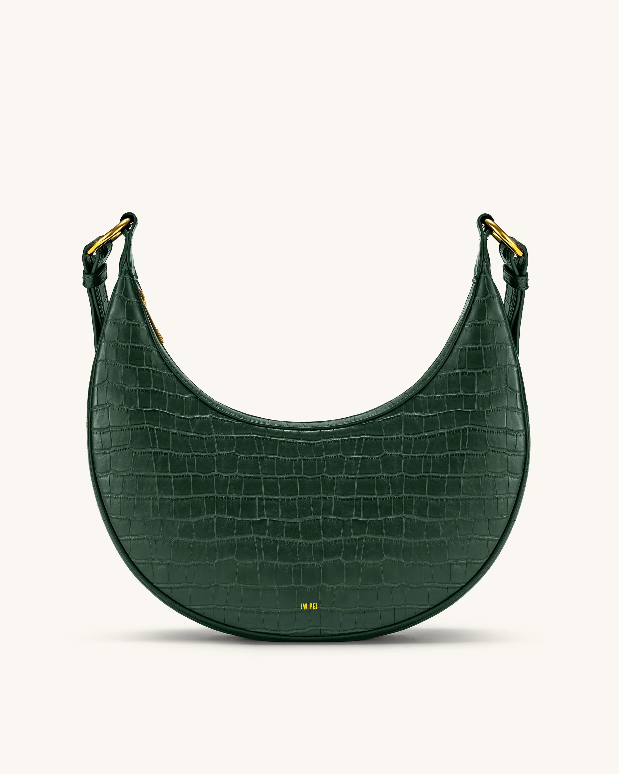 Carly Saddle Bag - Dark Green Croc - Image 3
