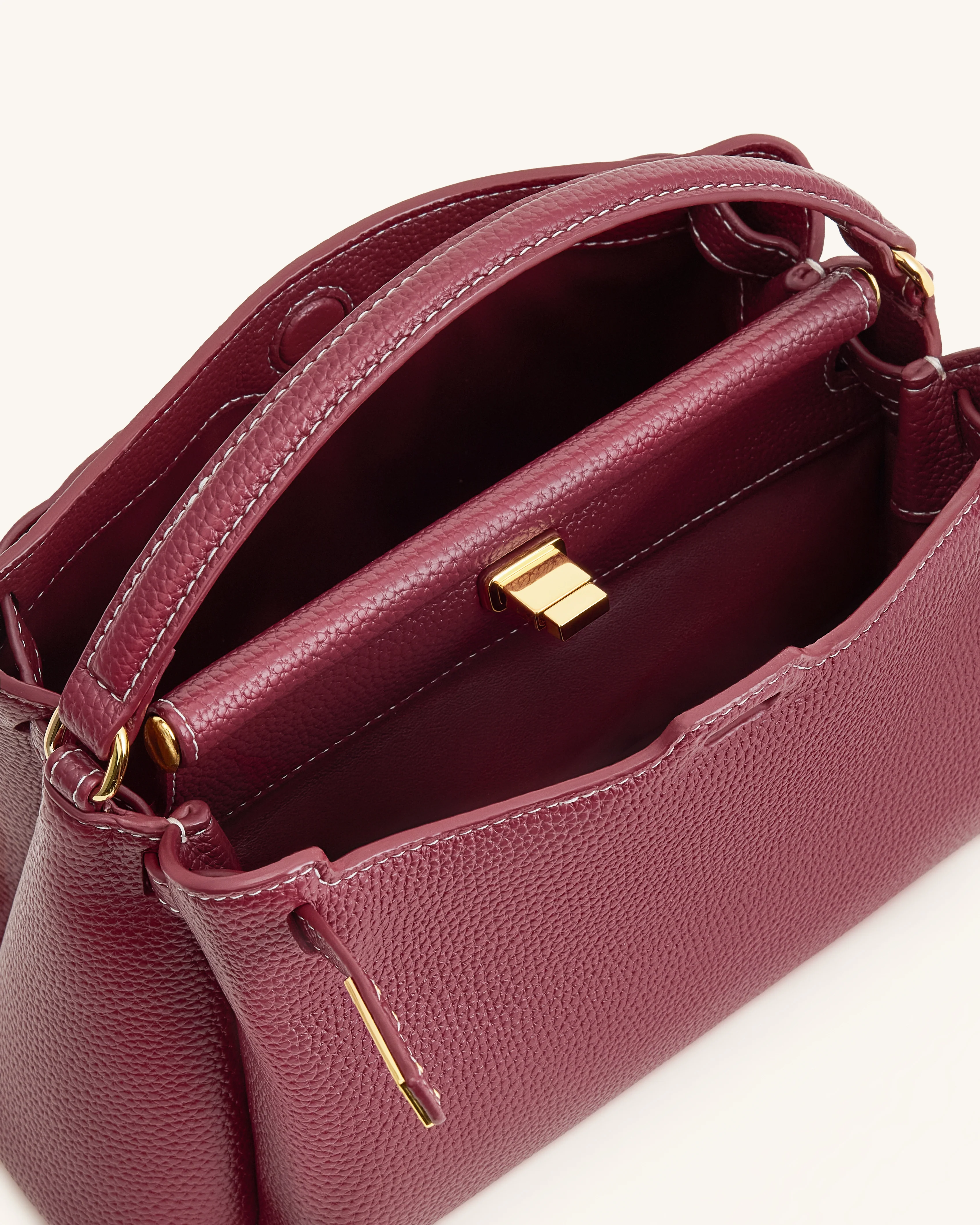 Carmen Top Handle Bag - Burgundy - Image 4