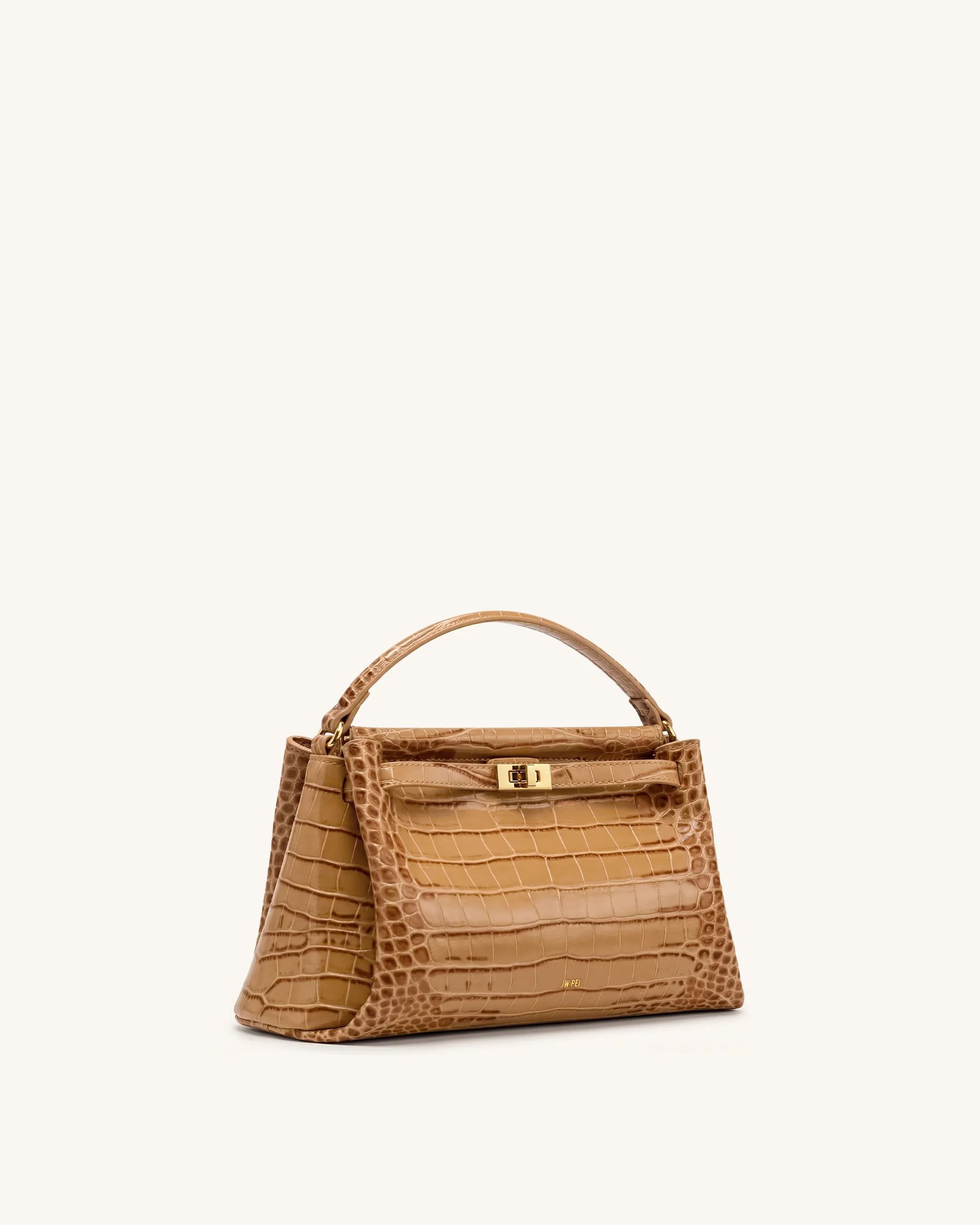Carmen Top Handle Bag - Khaki Croc - Image 2