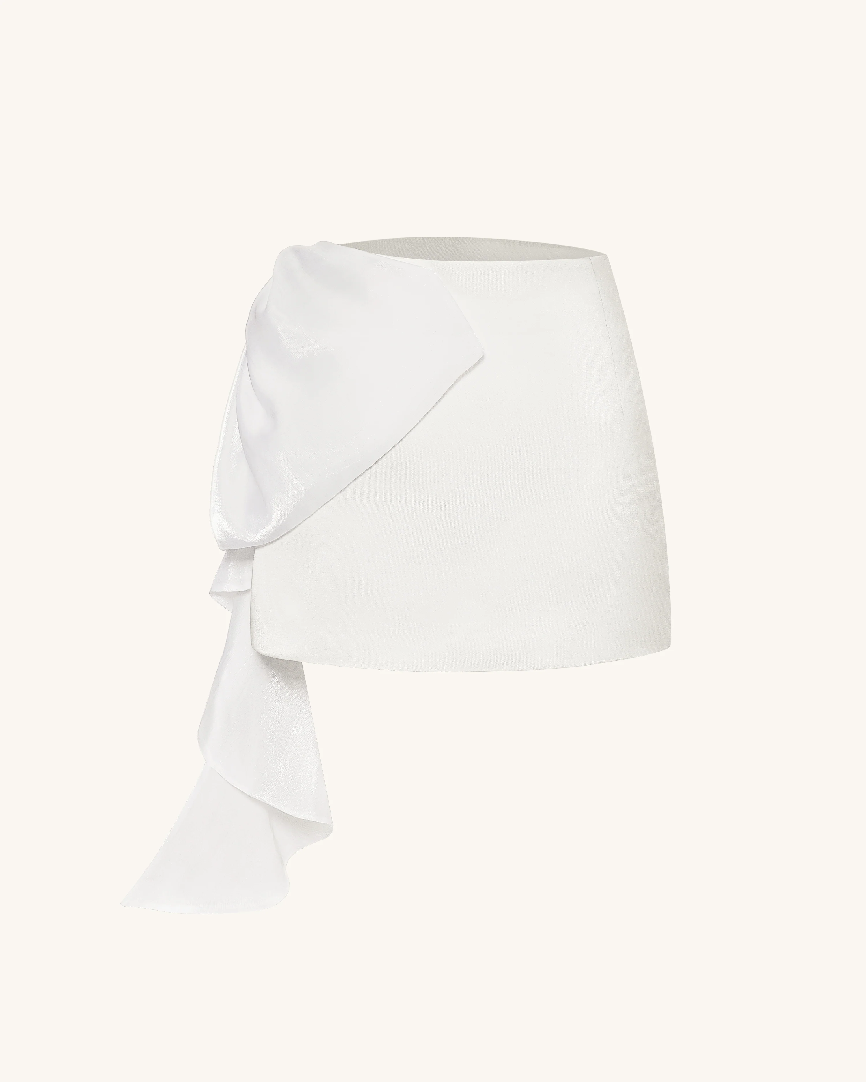 Cascading Bow Mini Skirt - White - Image 7