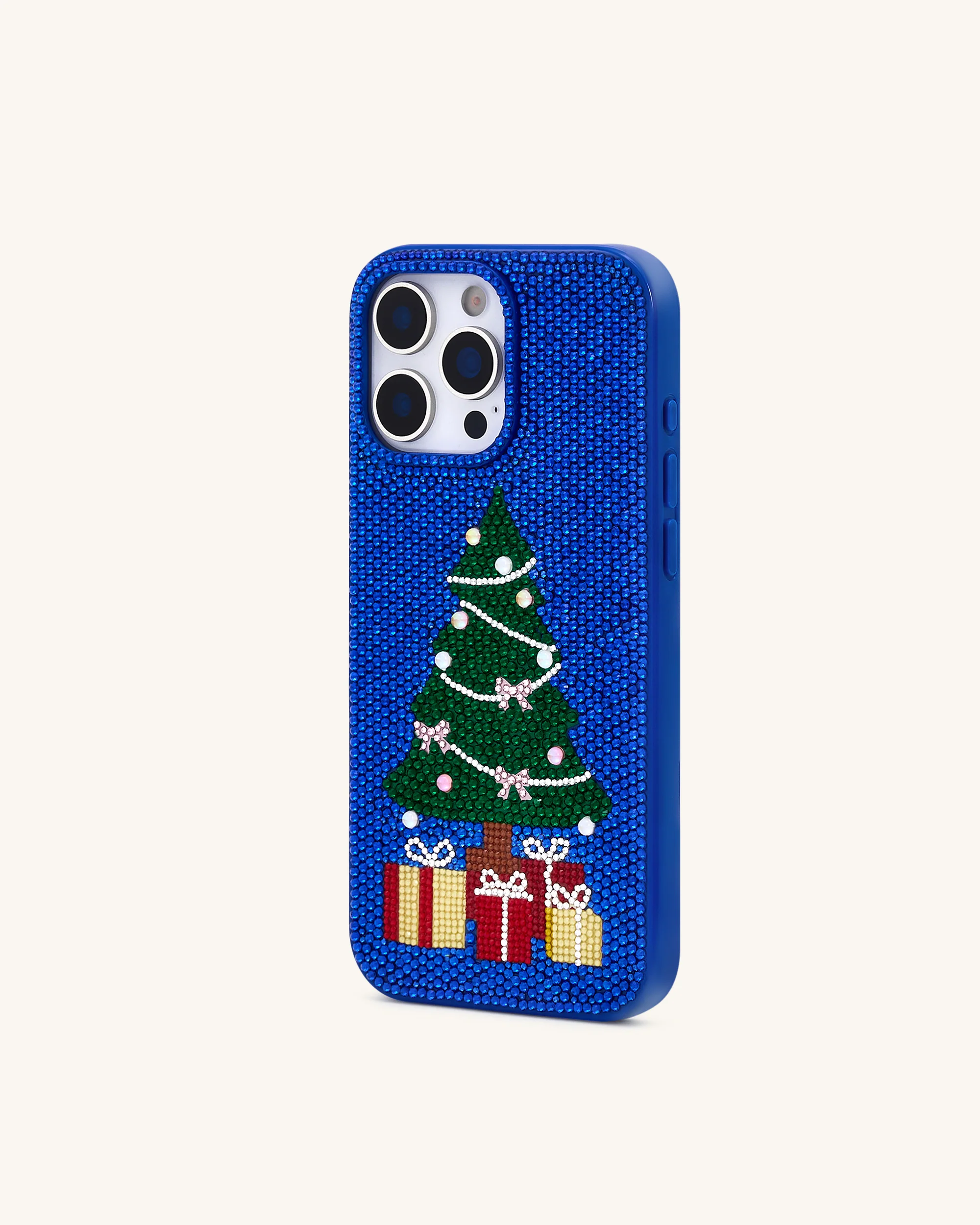 Christmas Tree Bling Phone Case - Cobalt Blue - Image 2