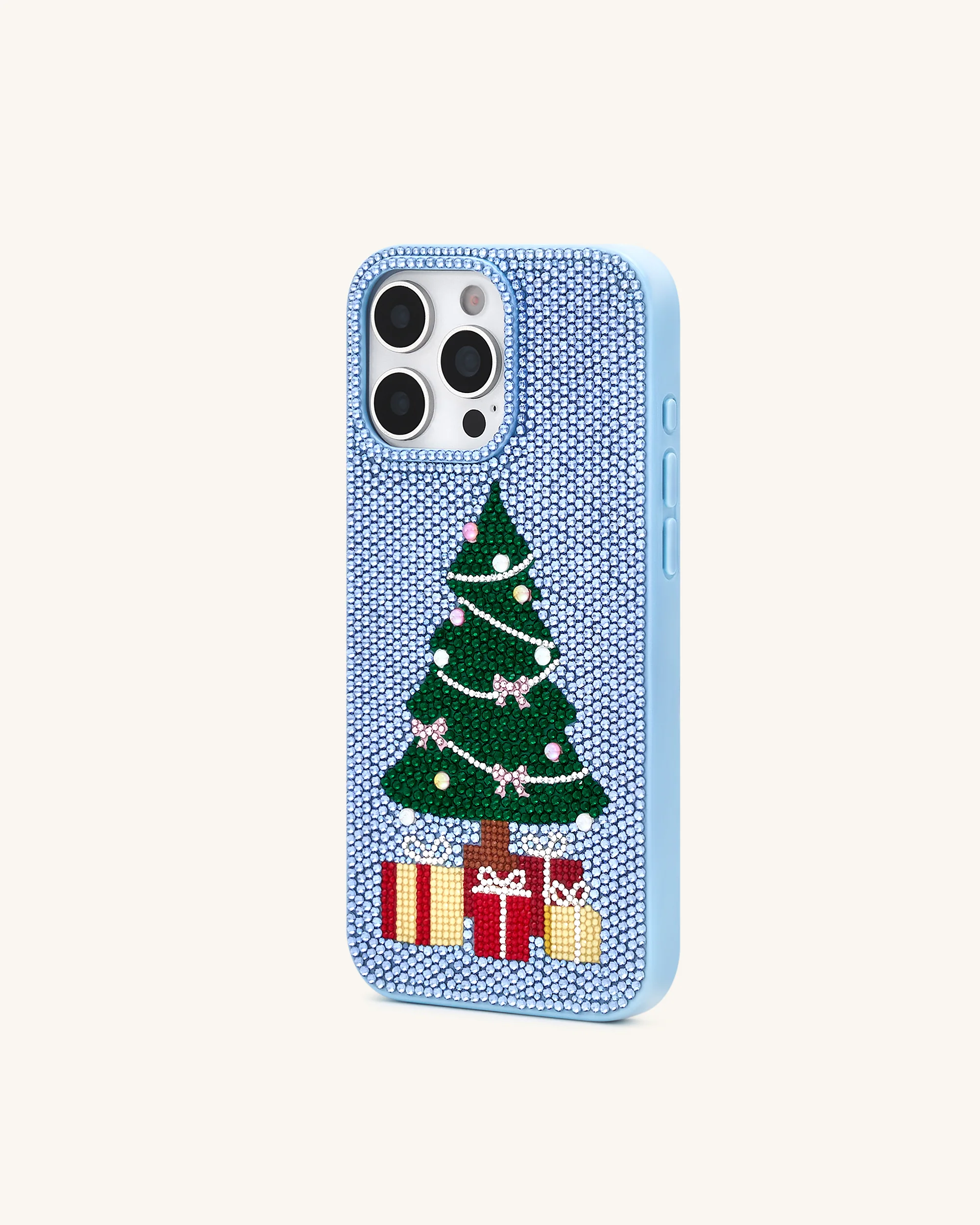Christmas Tree Bling Phone Case - Light Blue - Image 2