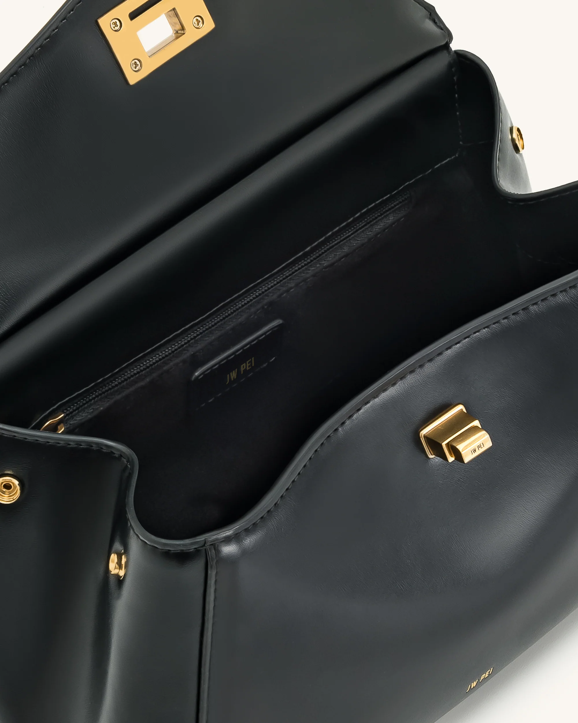 Lucia Classic Top Handbag - Black - Image 5
