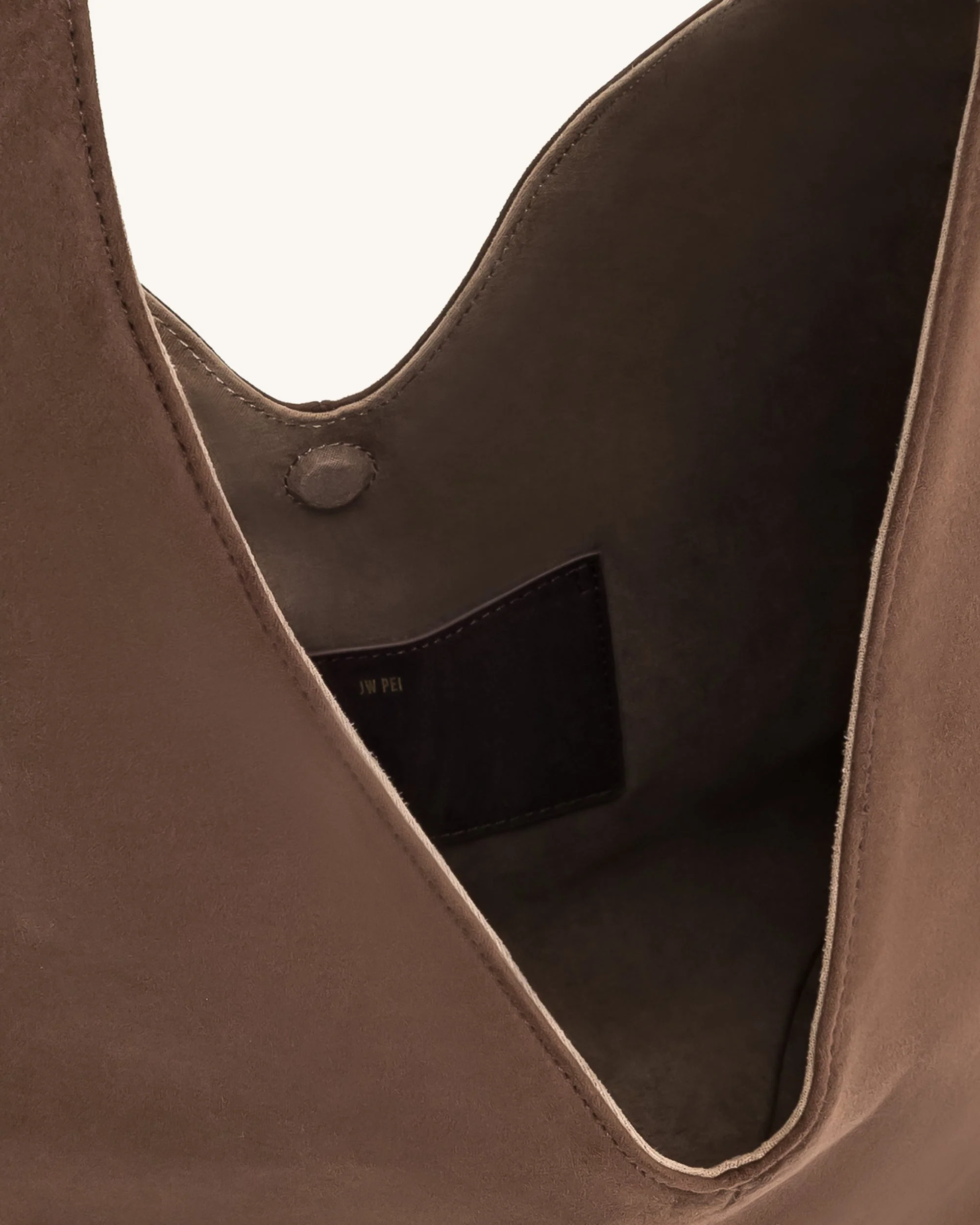 Dara Faux Suede Hobo Bag - Mocha Brown - Image 5