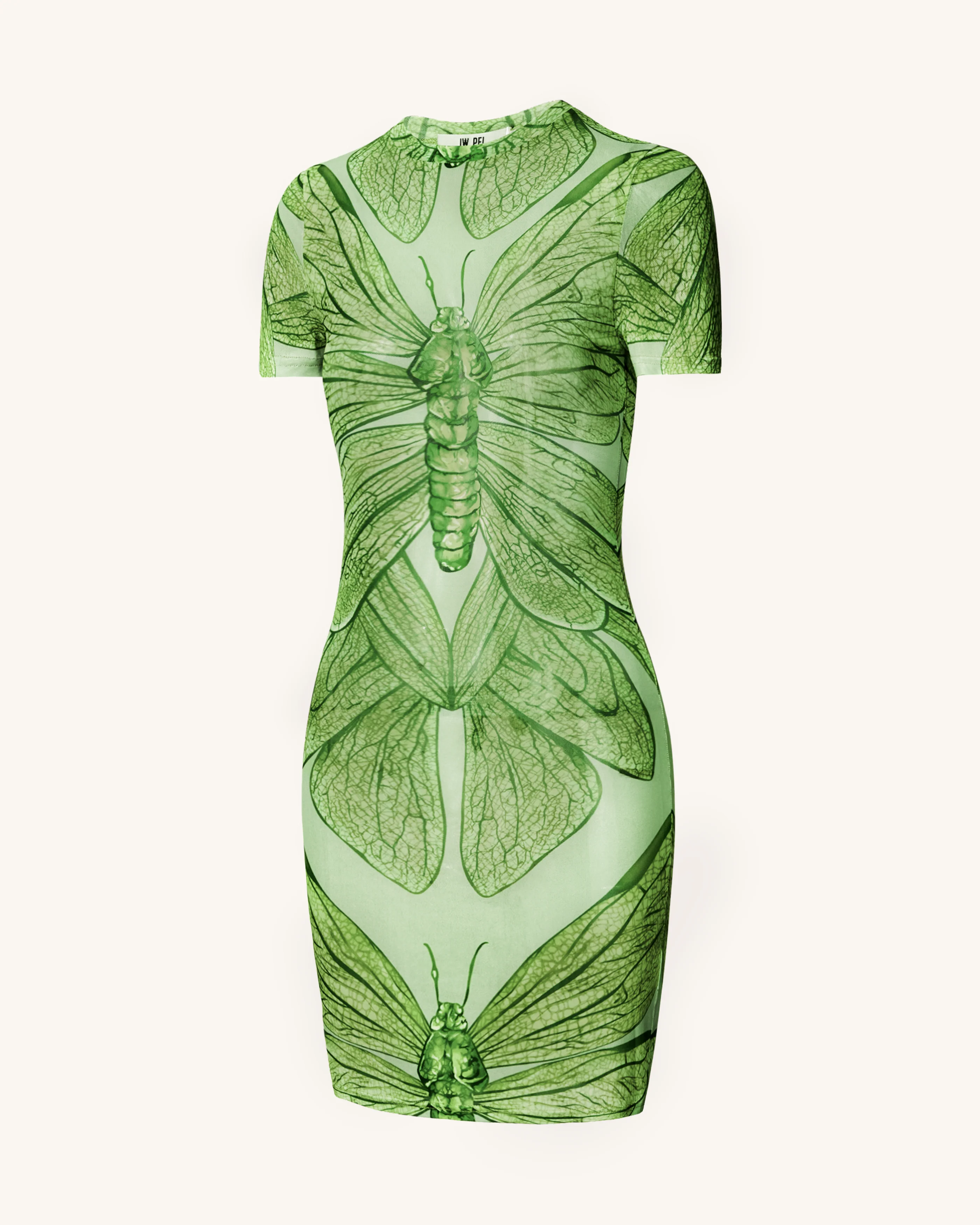 Dragonfly Shell Mini Dress - Green - Image 3