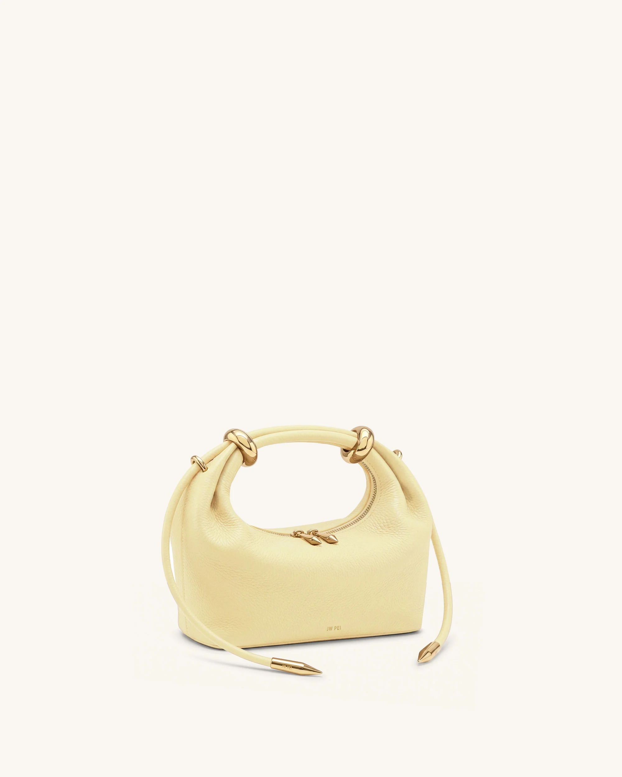 Ellie Metal Ring Embellished Top Handle Bag - Lemon Yellow - Image 2