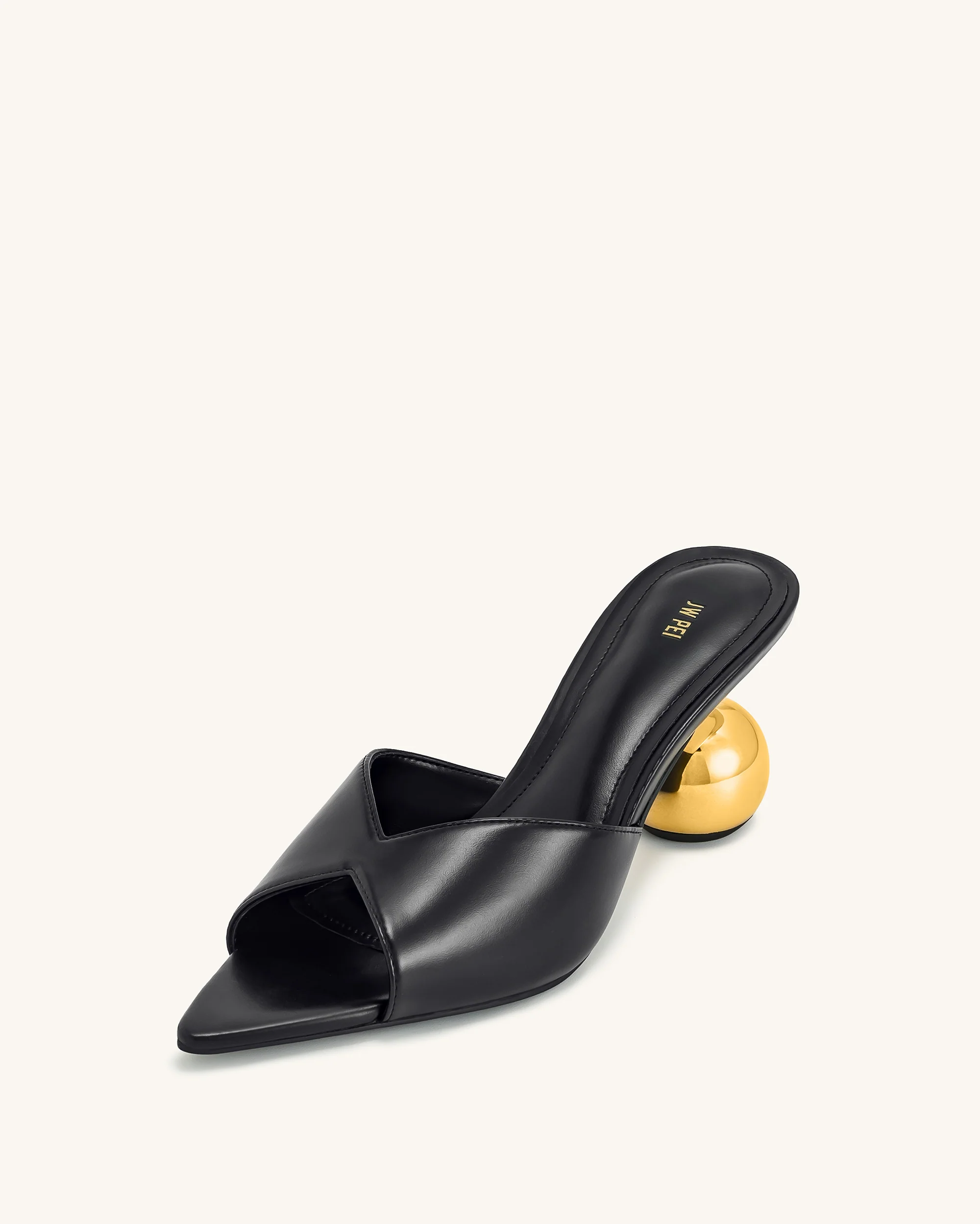Ellie Sphere Heel Mules - Black - Image 7