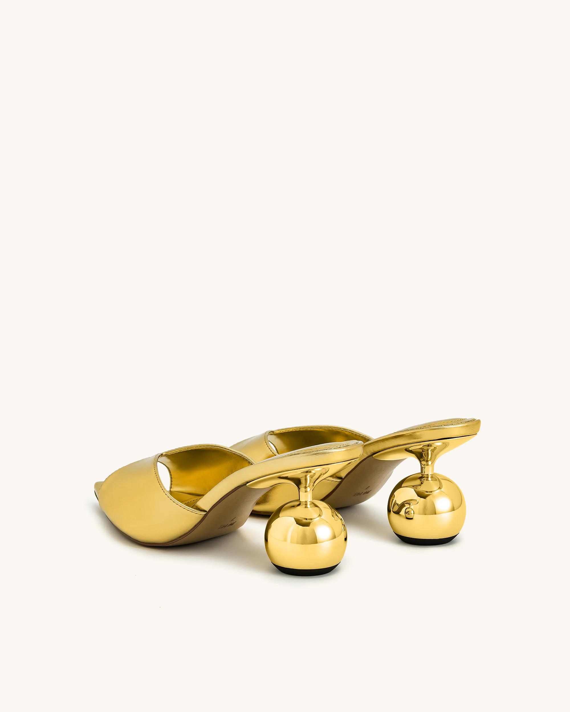 Ellie Sphere Heel Mules - Gold - Image 5