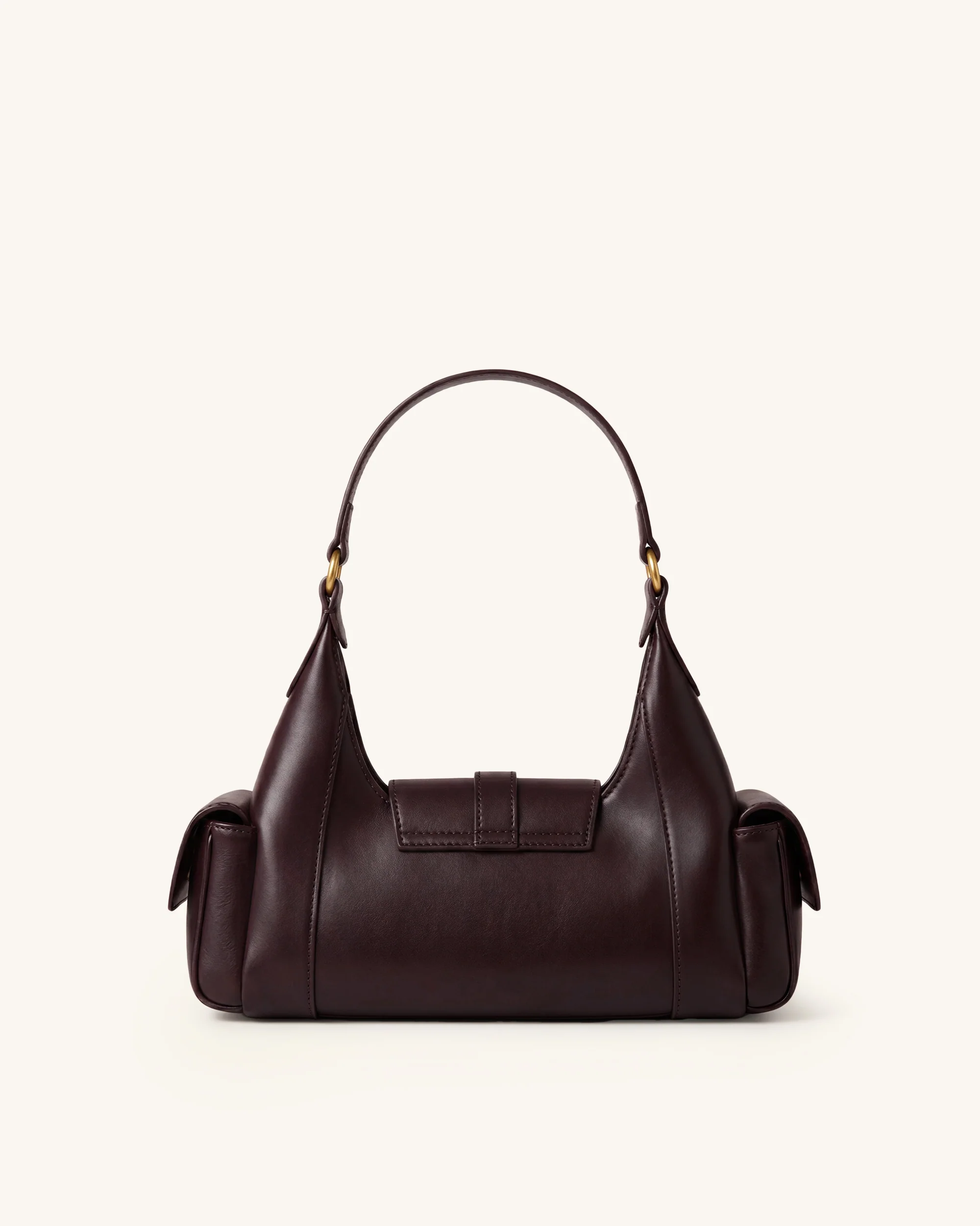 Estelle Pocket Shoulder Bag - Dark Brown - Image 3