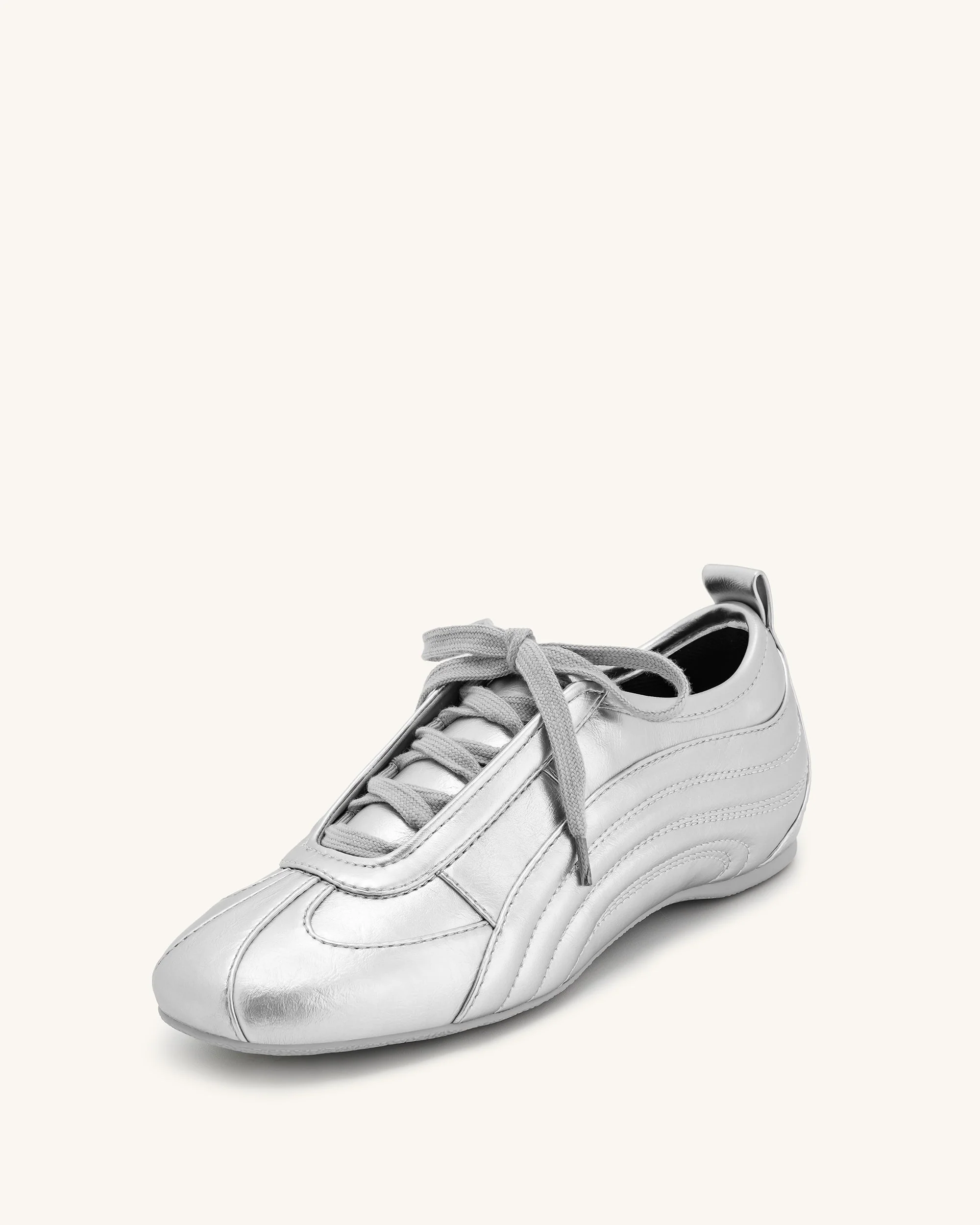 Ferne Streamlined Lustrous Sneakers  - Silver - Image 6
