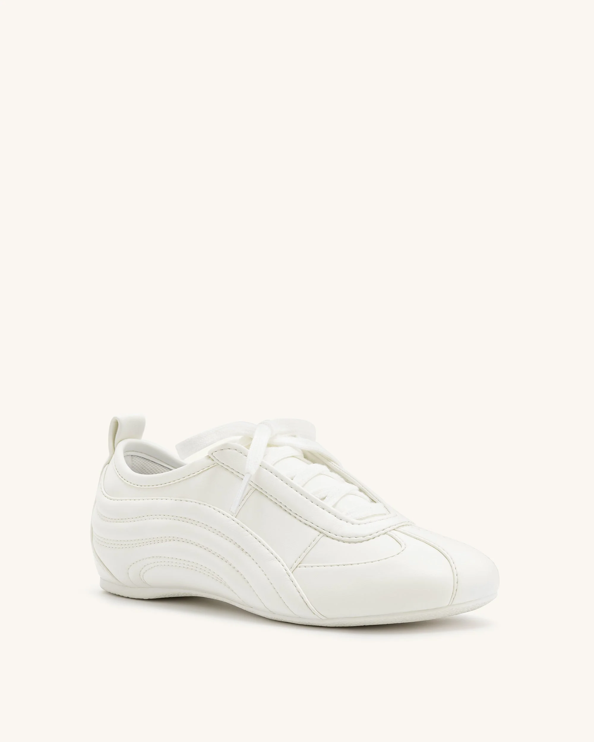 Ferne Streamlined Lustrous Sneakers  - White - Image 2