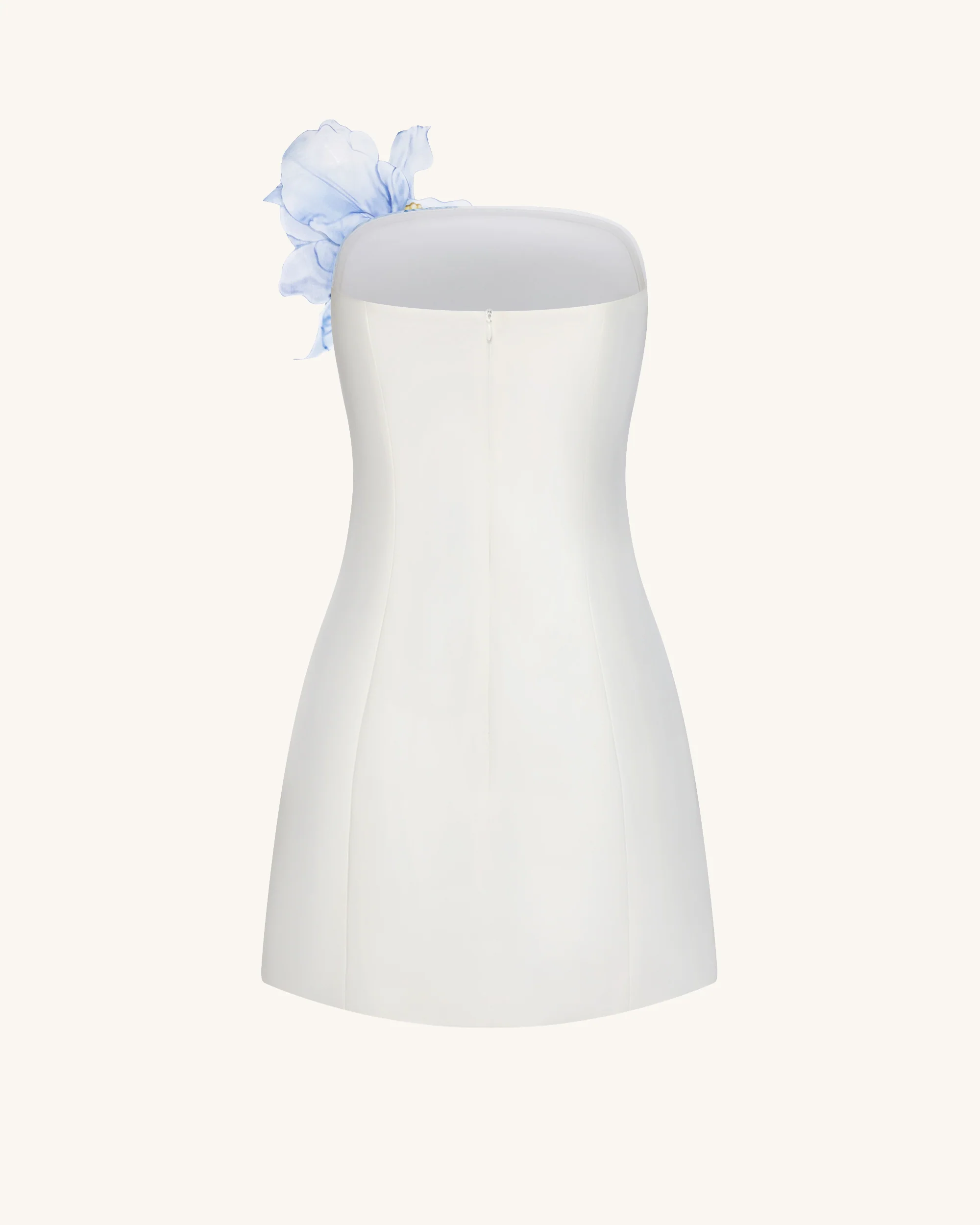 Floral Printed Mini Dress - White - Image 6