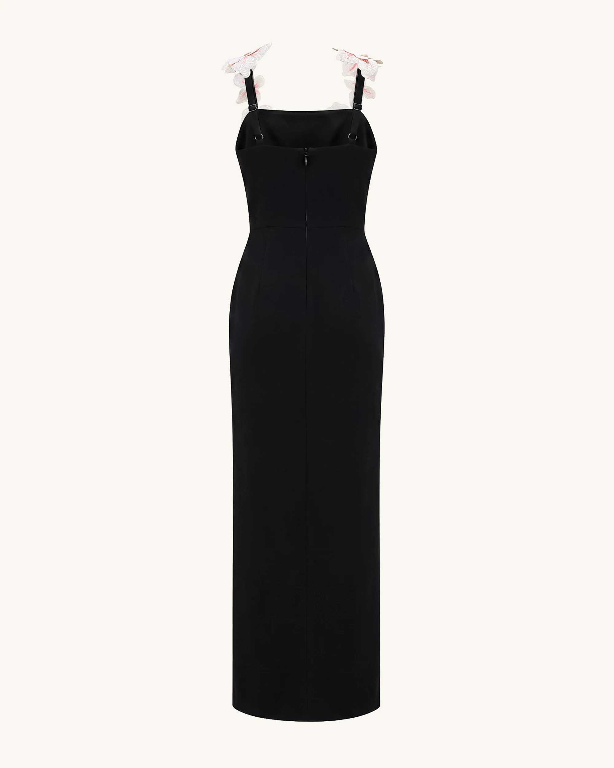 Flower Embroidered Dress - Black/Pink - Image 5