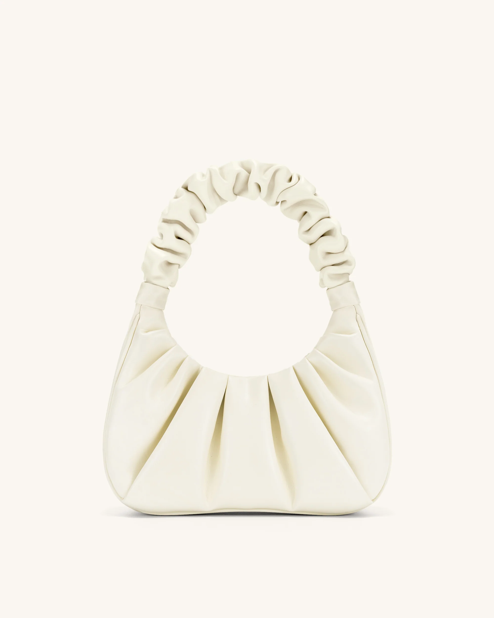Gabbi Ruched Hobo Handbag - White - Image 3
