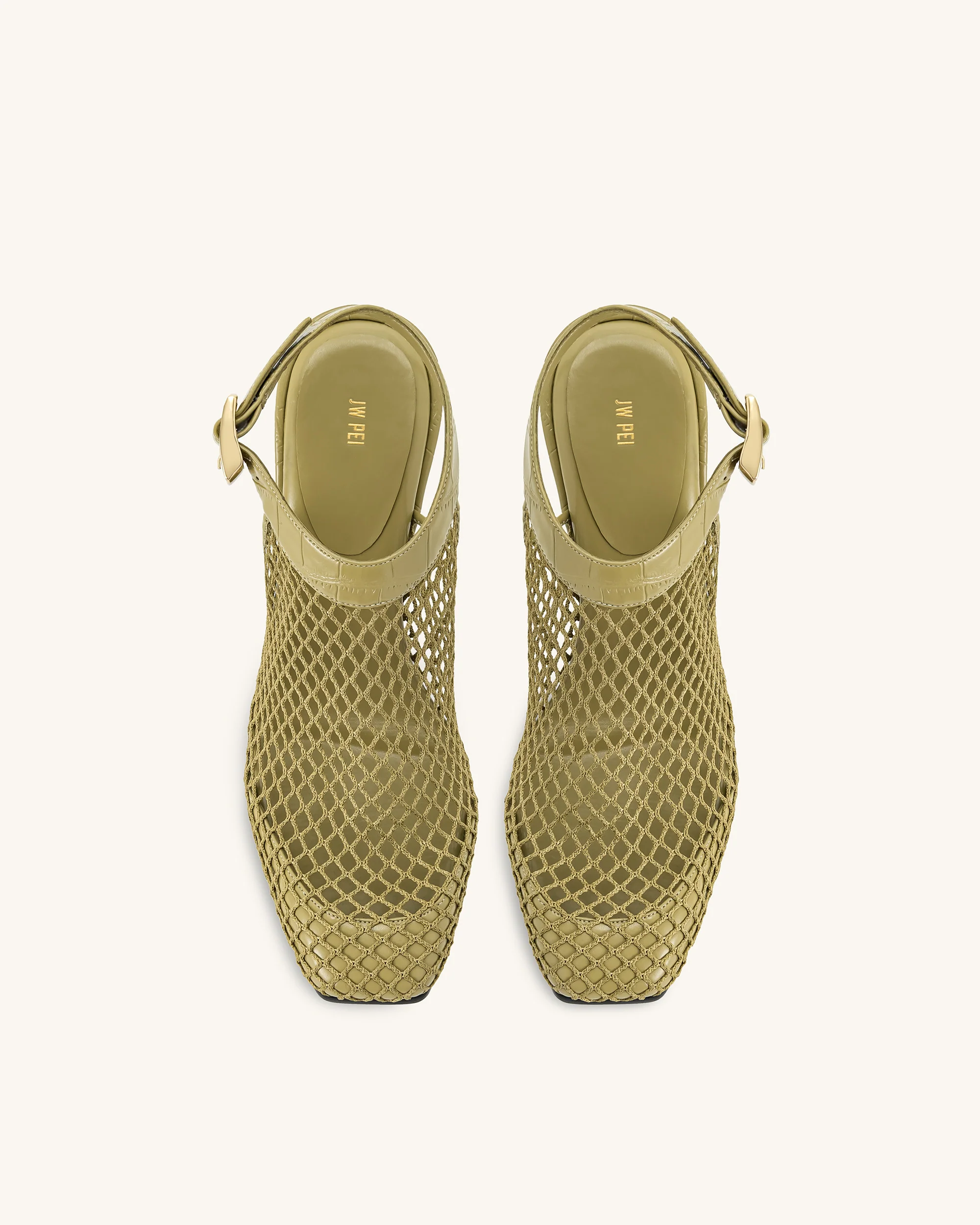 Genesis Heeled Sandals - Olive Green - Image 3