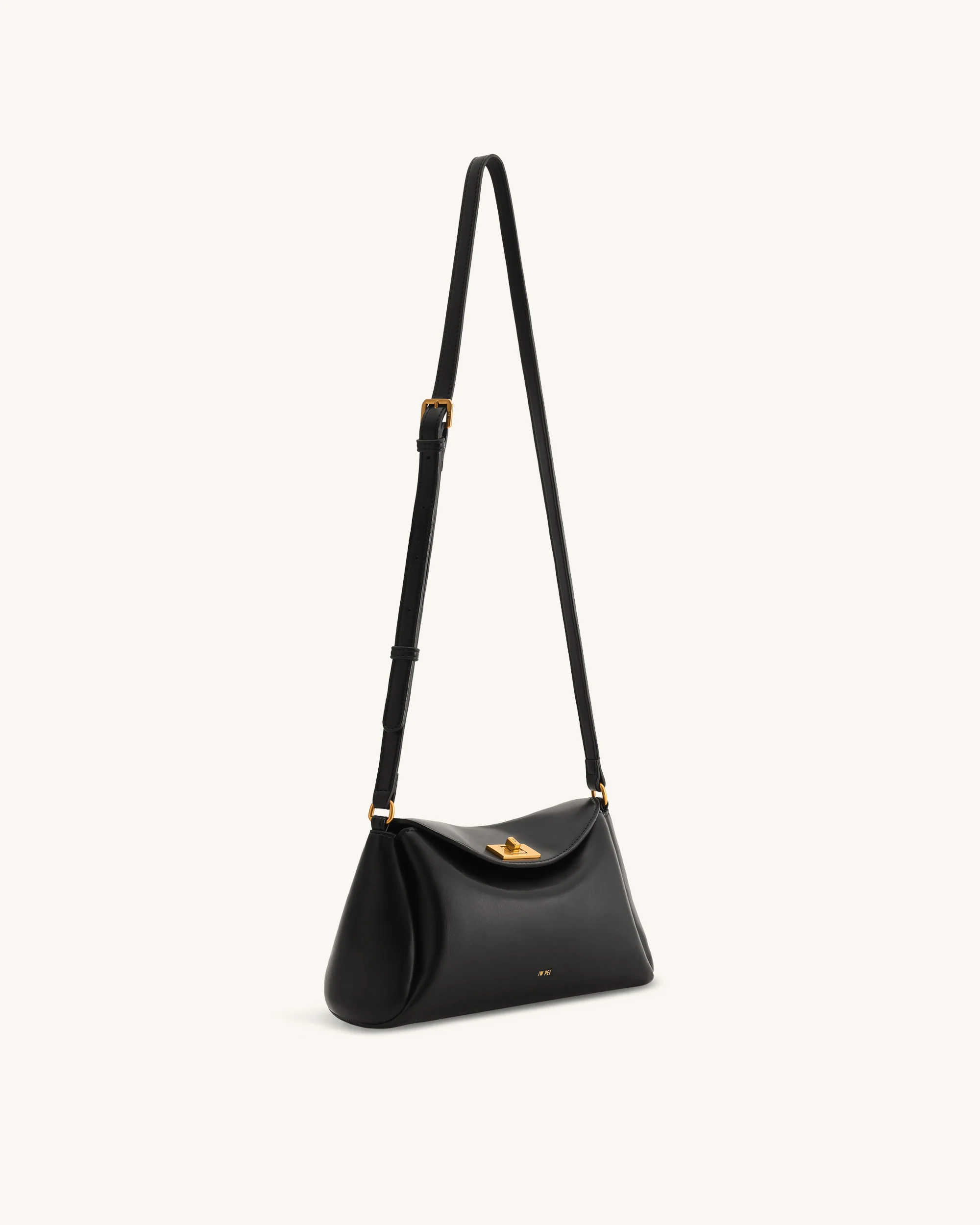 Greta Twist-Lock Crossbody Bag - Black - Image 2