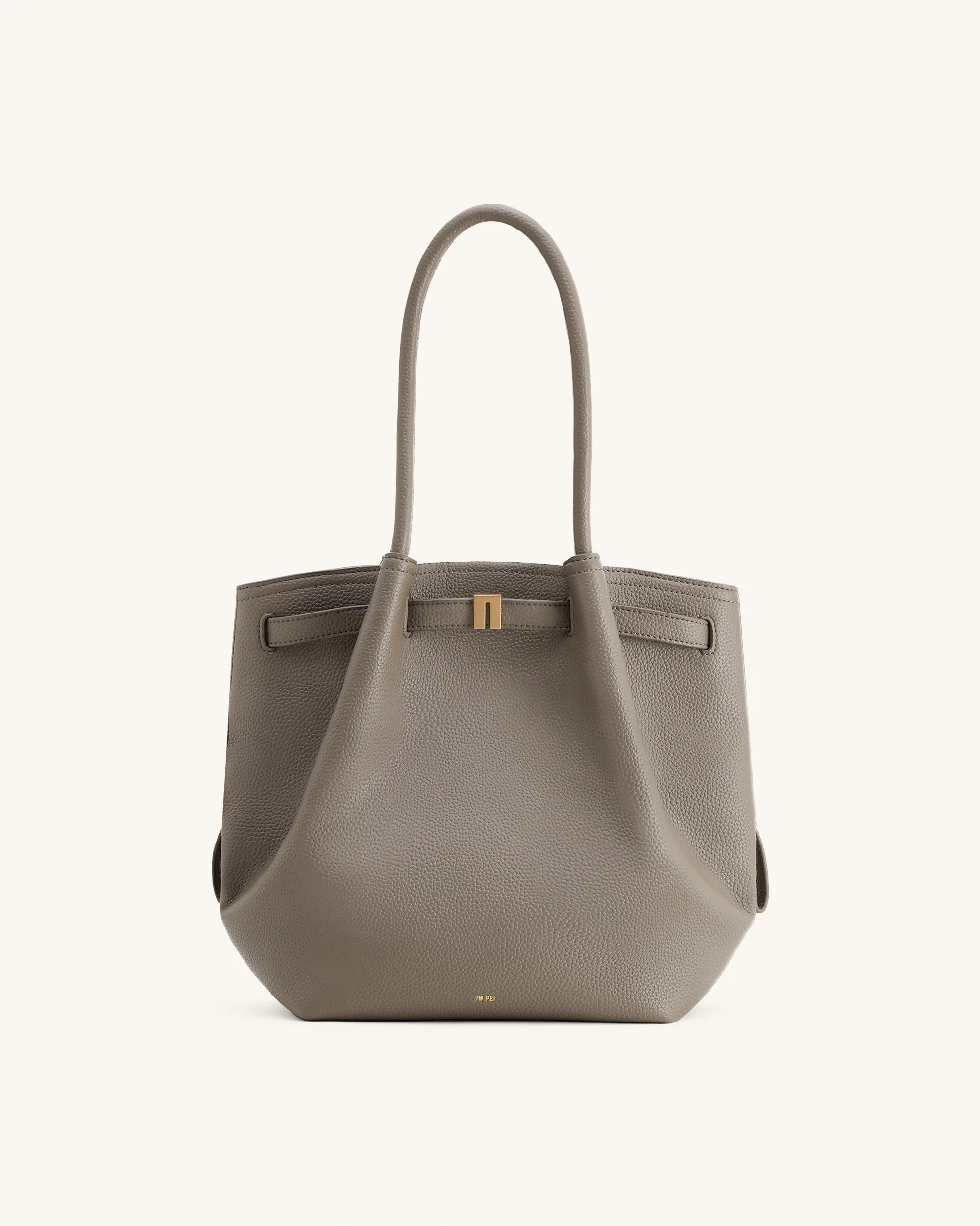 Hana Column Tote Bag - Taupe - Image 2