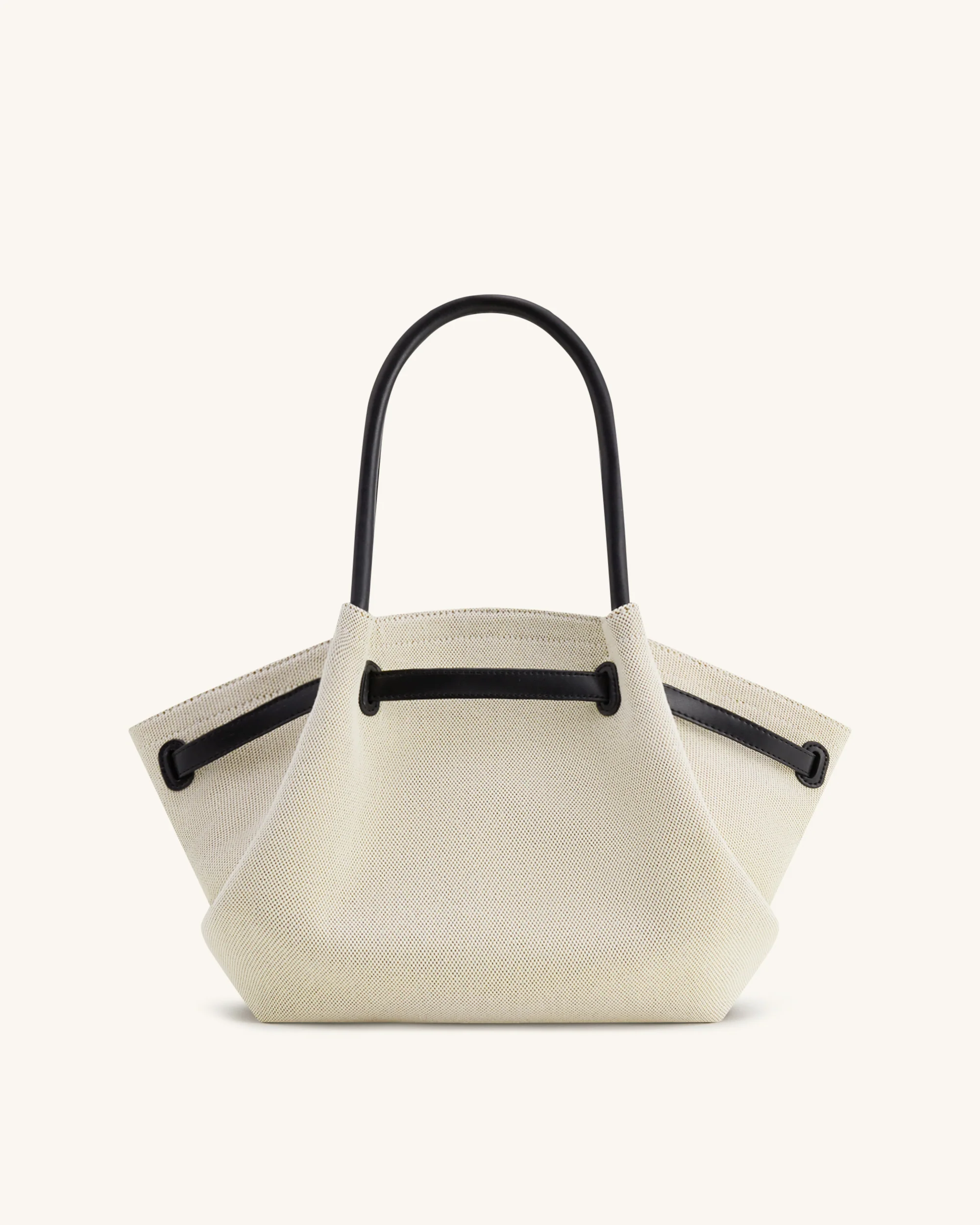 Hana Medium Tote Bag - Black Canvas - Image 4