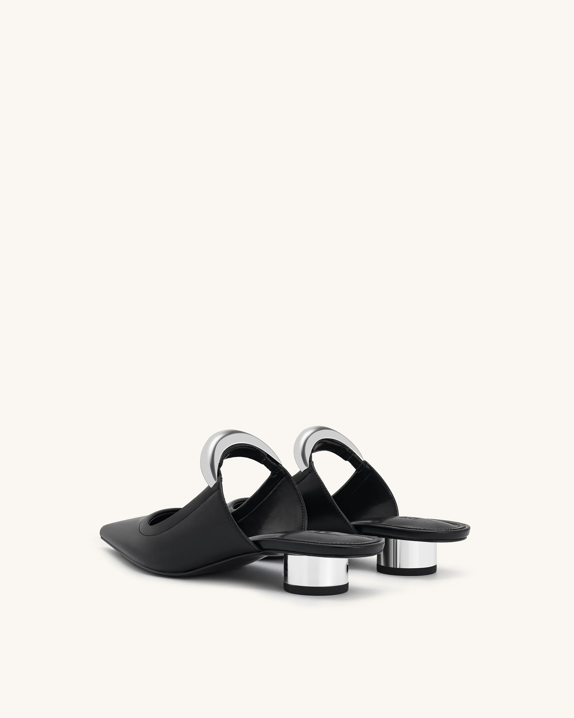 Helena  Pierced Mules - Black - Image 5