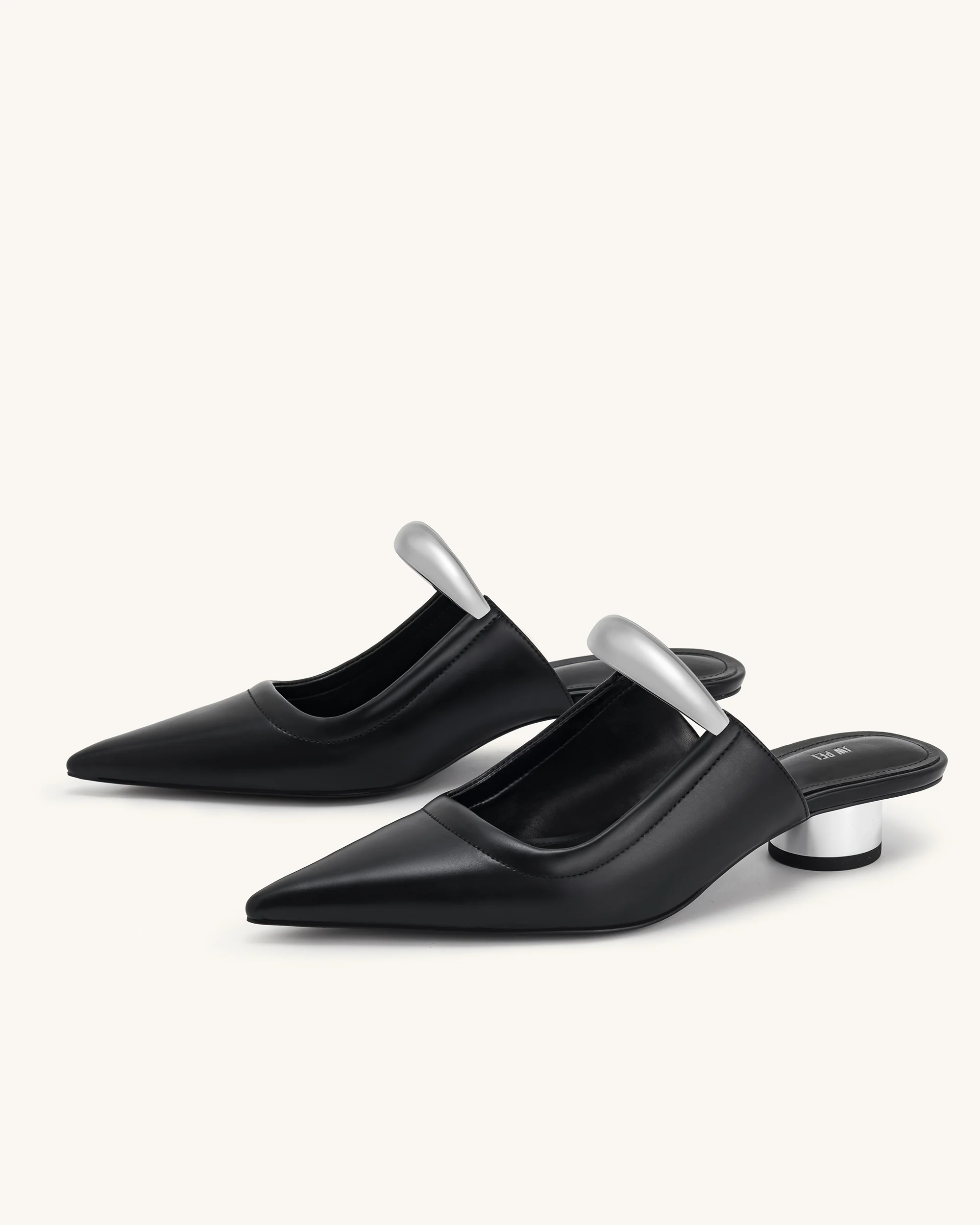 Helena  Pierced Mules - Black - Image 7