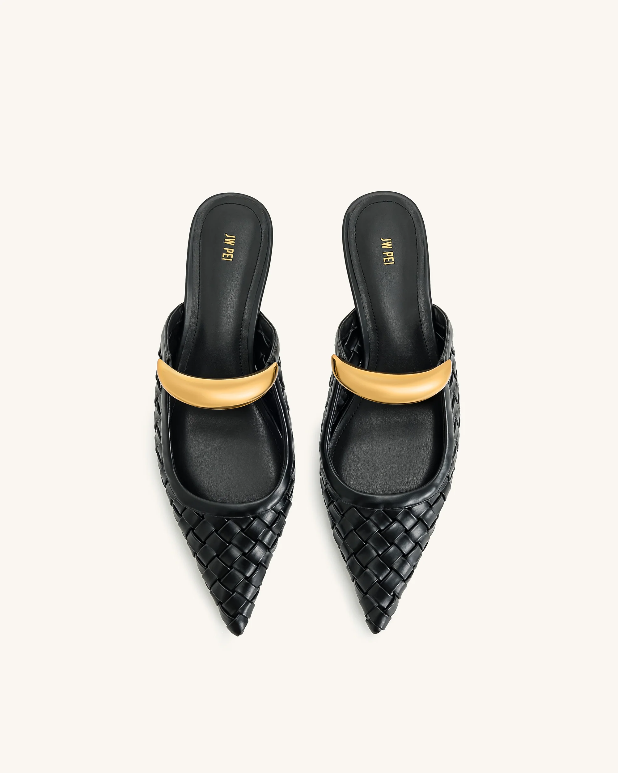 Helena Weave  Pierced Mules - Black - Image 4
