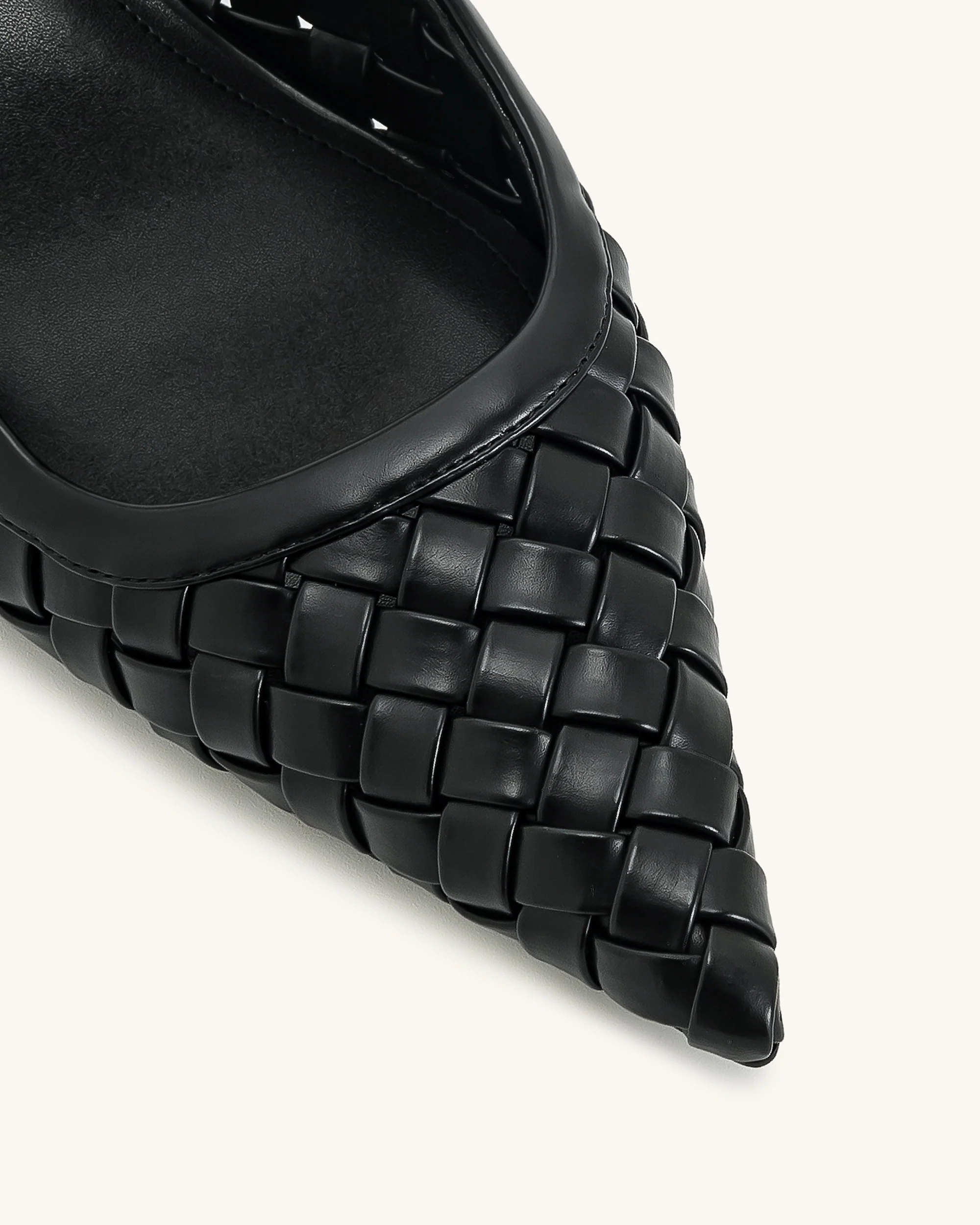 Helena Weave  Pierced Mules - Black - Image 6