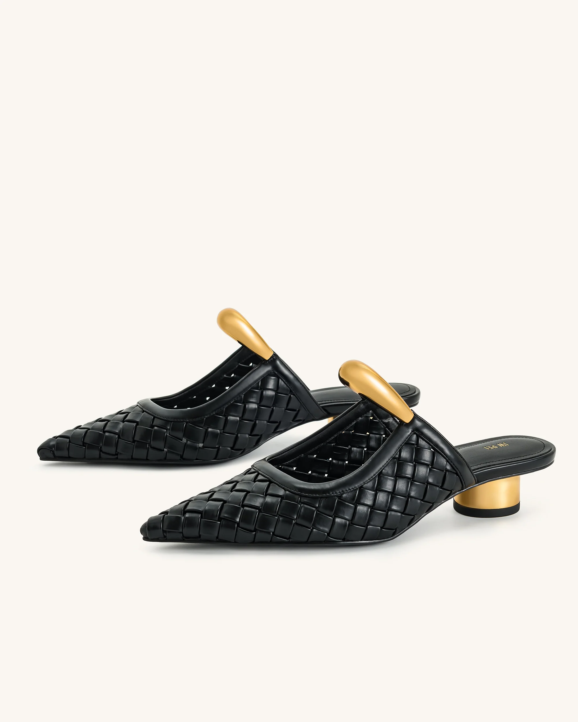 Helena Weave  Pierced Mules - Black - Image 7