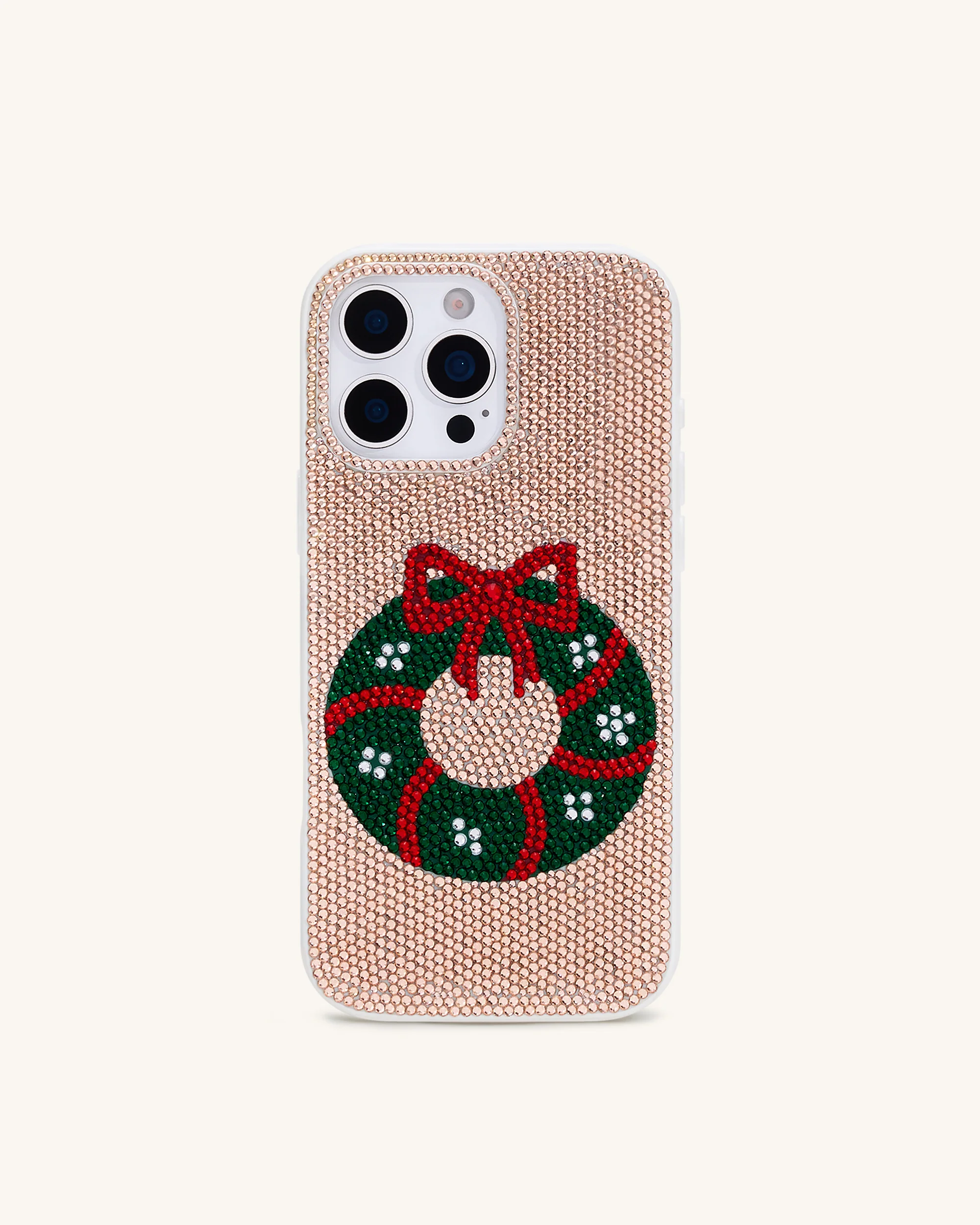 Holiday Wreath Bling Phone Case - Gold - Image 2