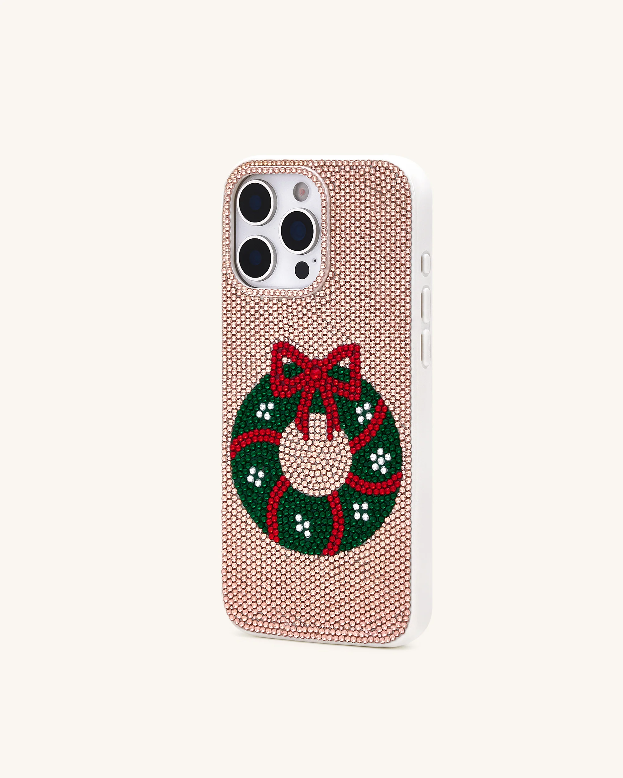 Holiday Wreath Bling Phone Case - Gold - Image 3