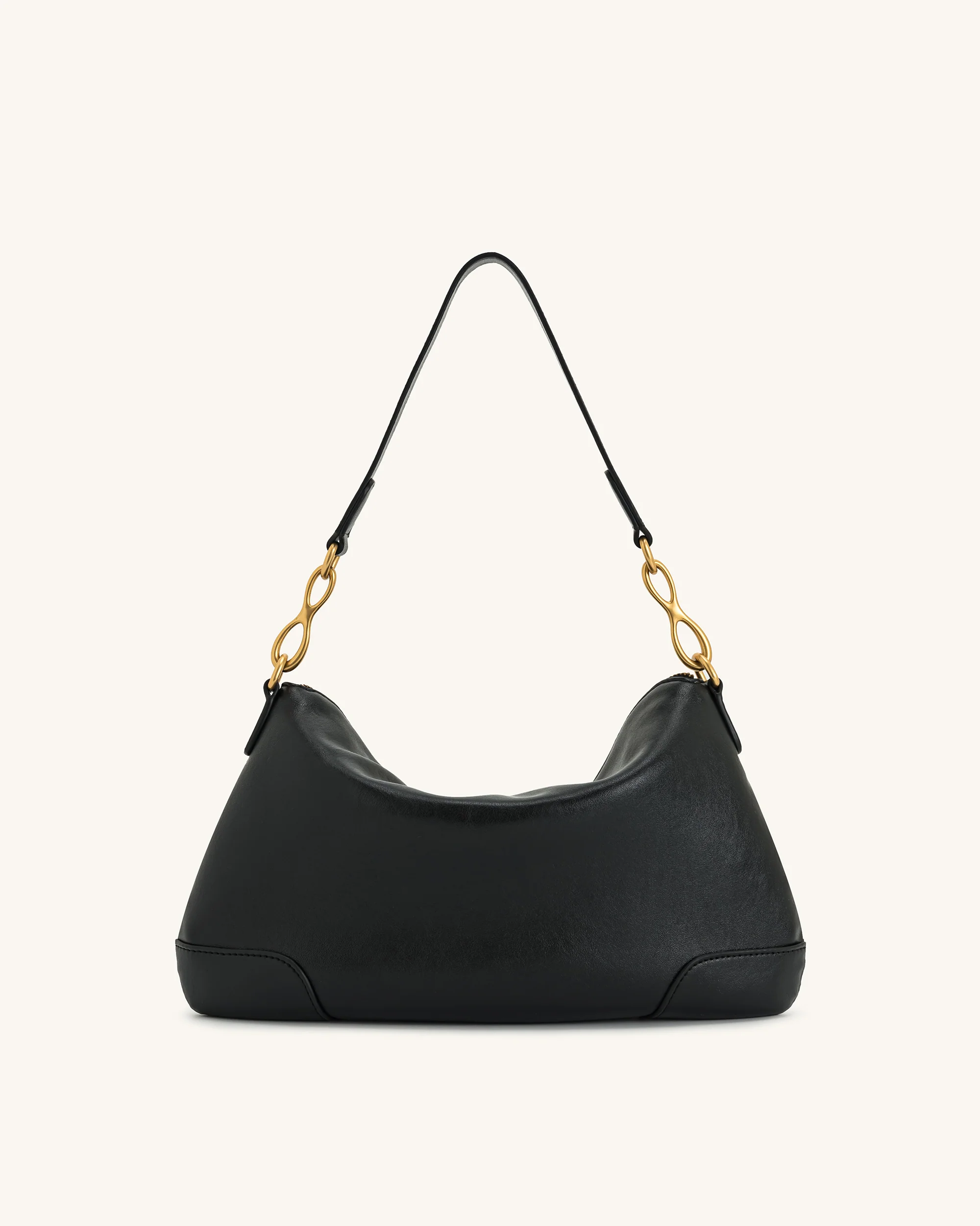 Jayla Metal Pendant Embellished Shoulder Bag - Black - Image 3