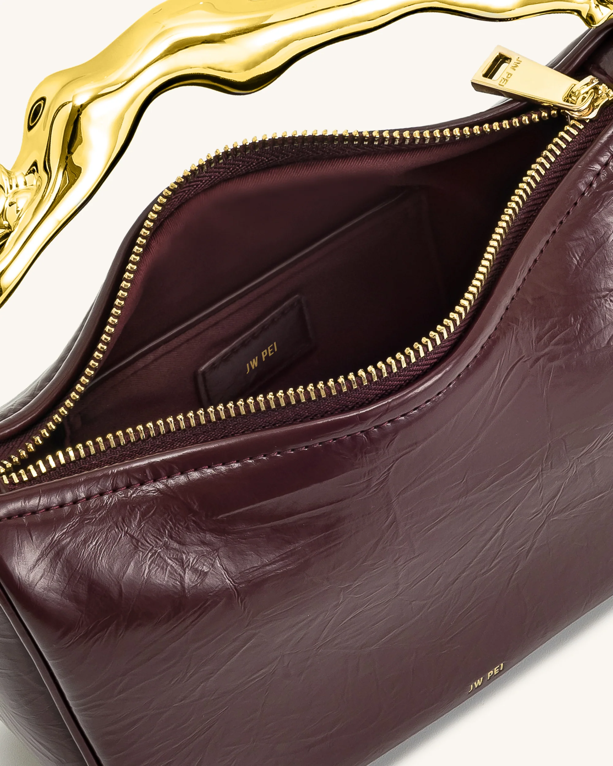 Jenny Human-shaped Handle Handbag - Deep Burgundy - Image 5