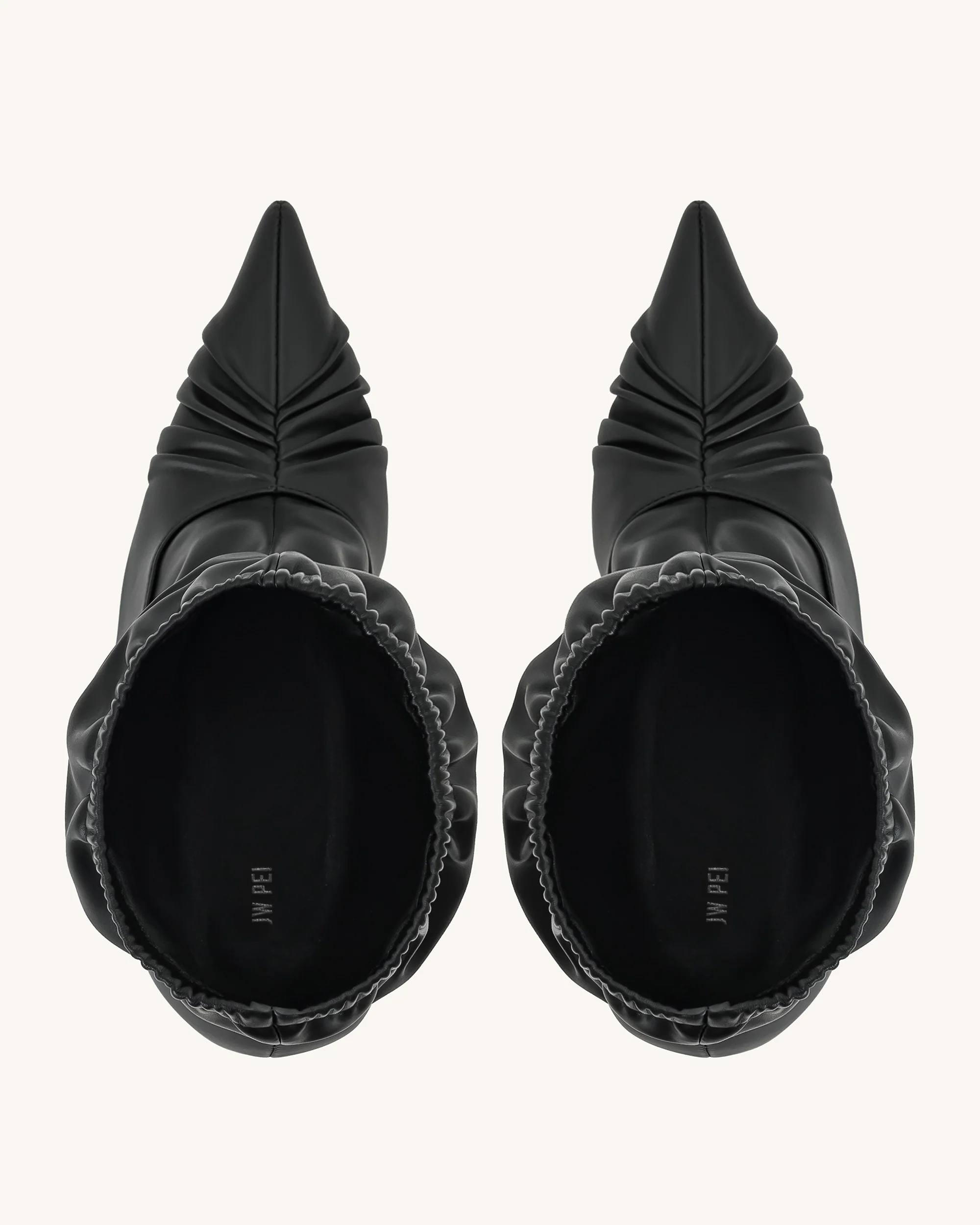Joanne Paneled Detailing leather Ankle Boots - Black - Image 4