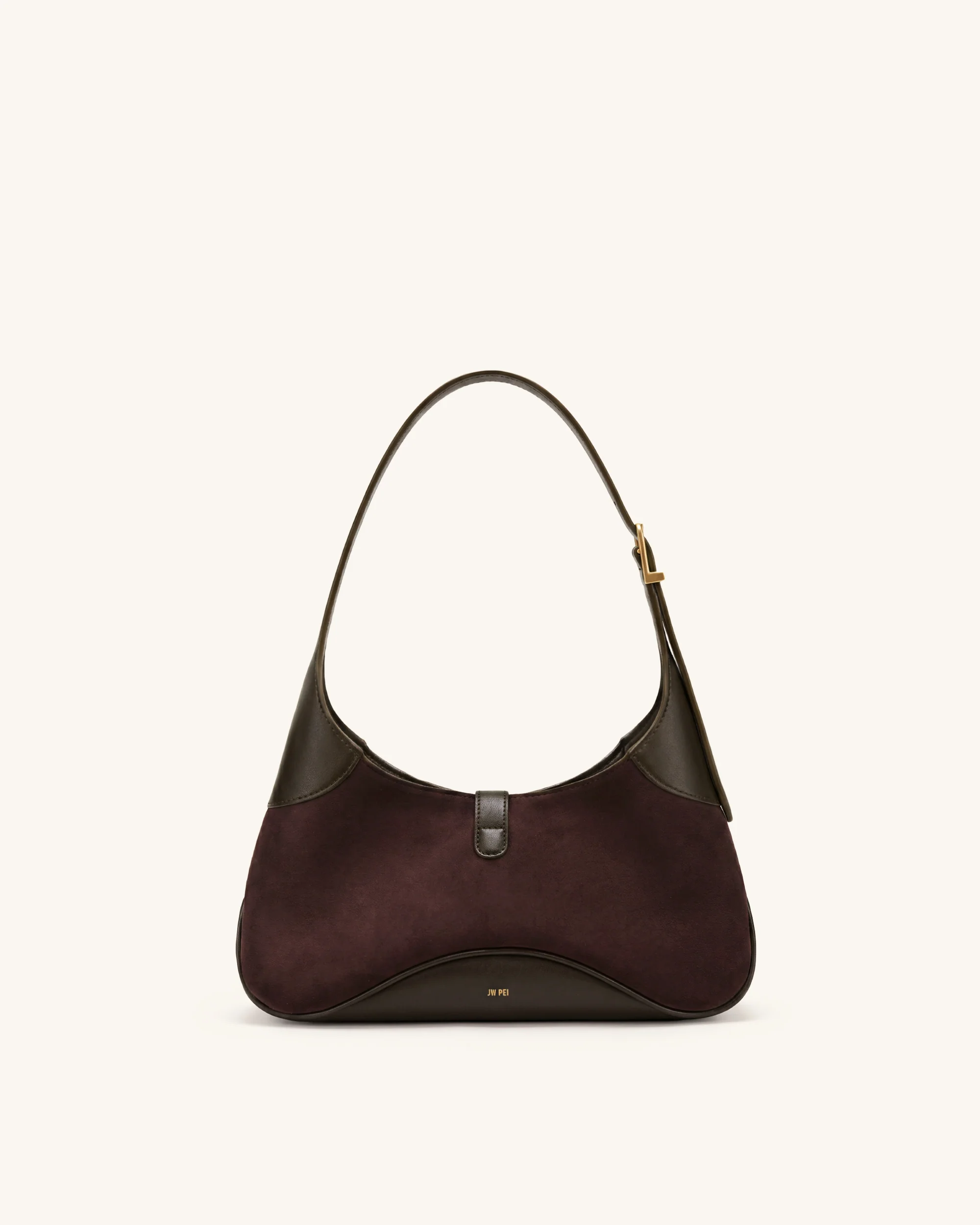 Juliette Key Charm East-West Shoulder Bag - Dark Brown - Image 3