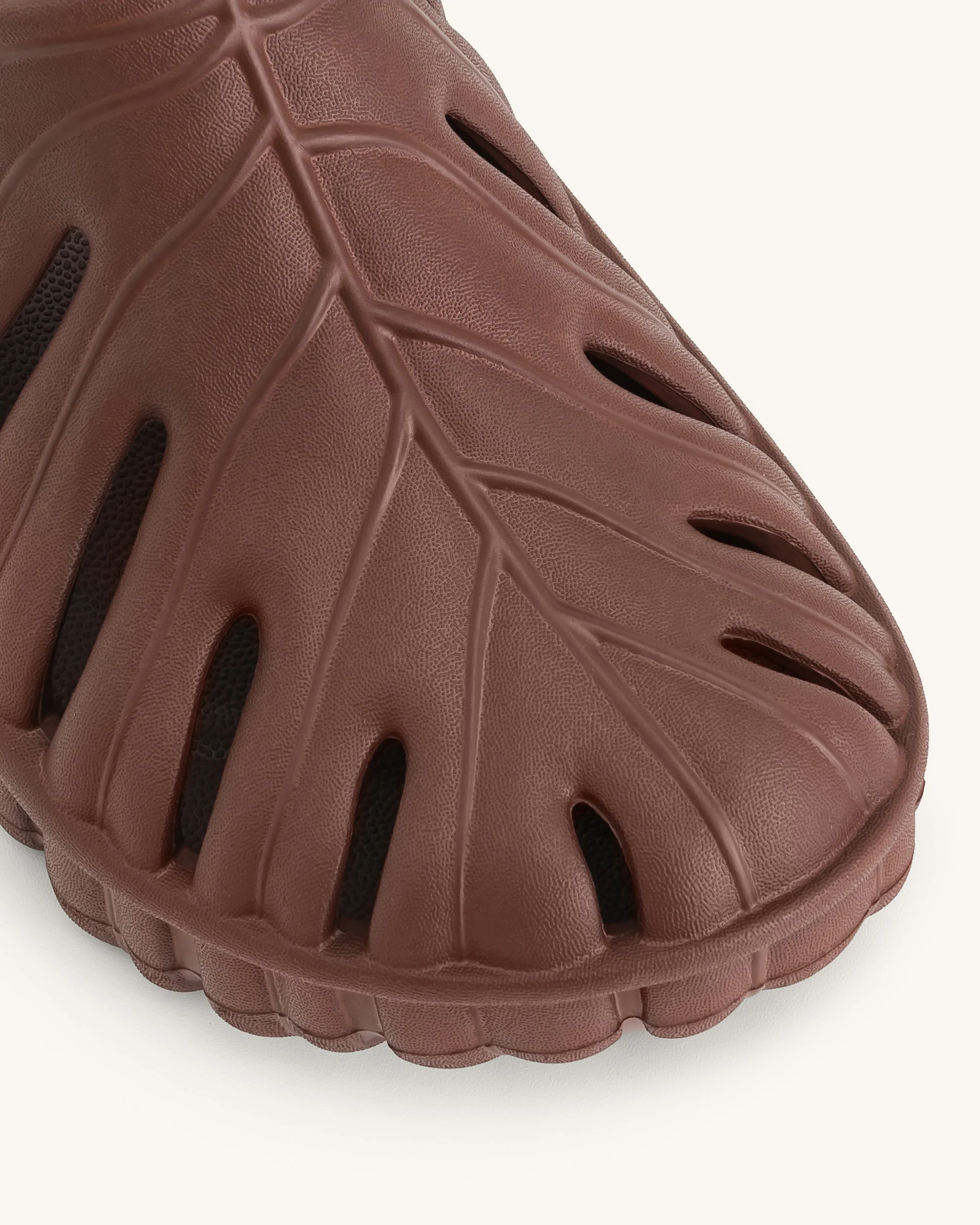 Tara Leaf Platform Clog - Brown - Image 5