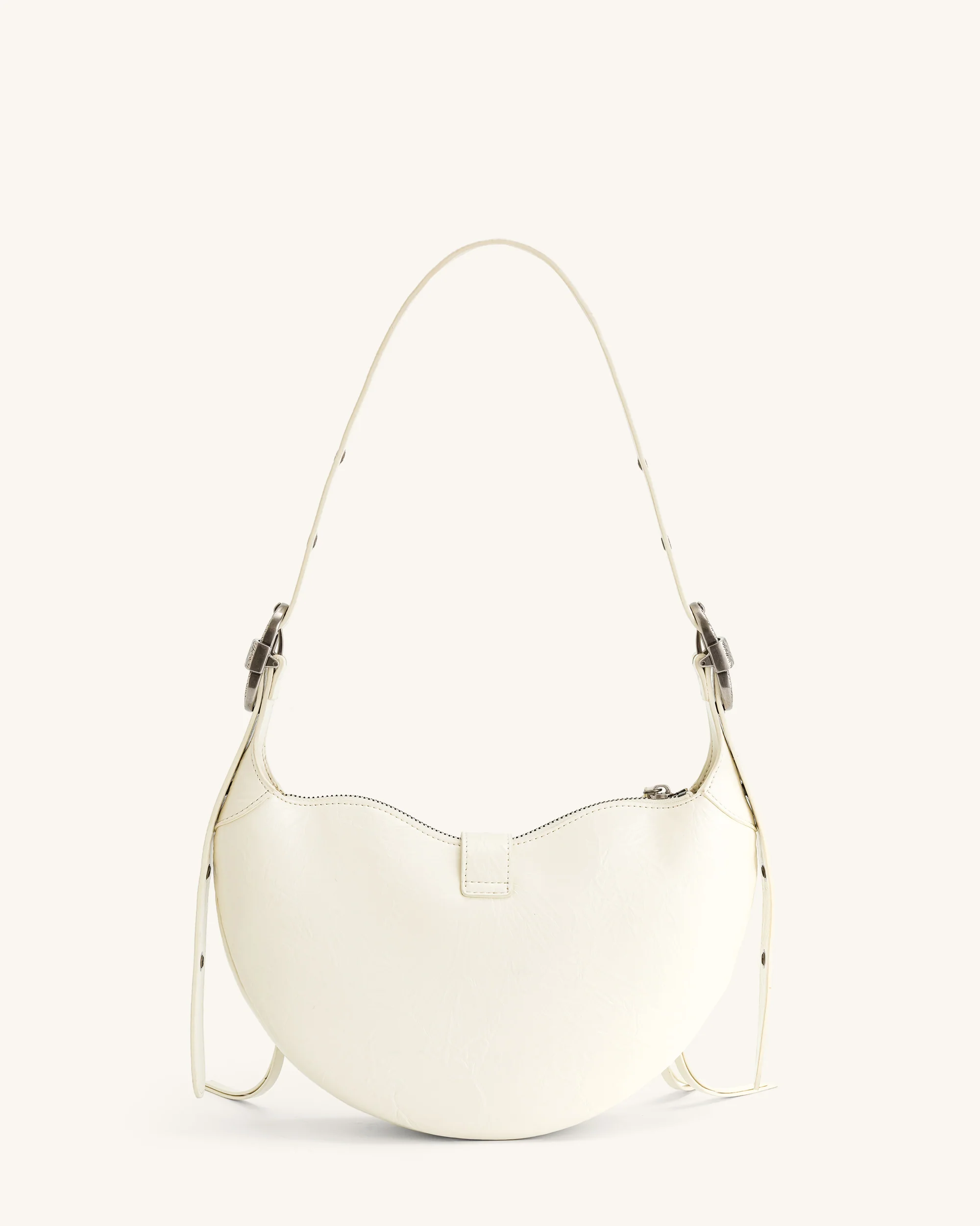 Tessa Crushed Shoulder Bag - White - Image 4